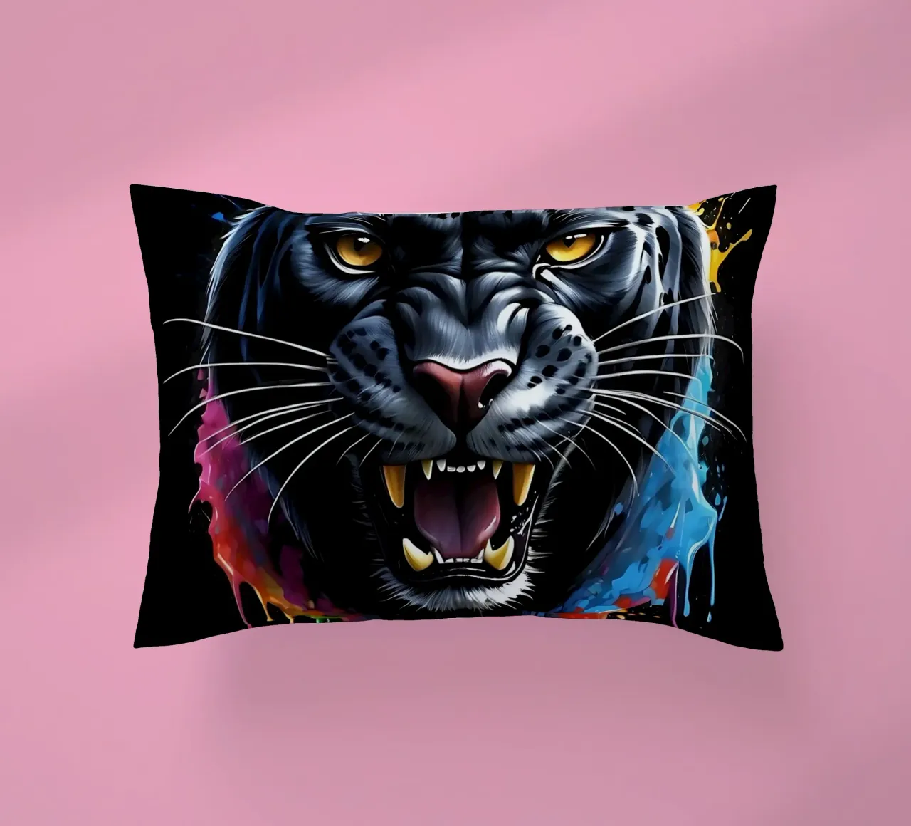 Pantera Nera colorata cuscino da LM2KONE