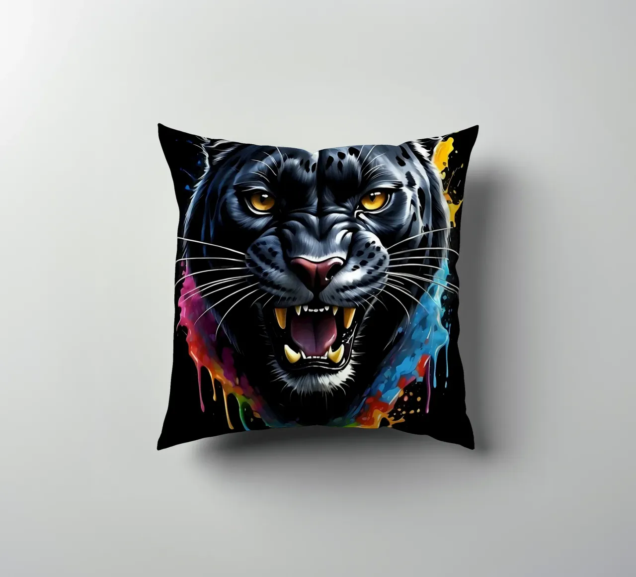 Pantera Nera colorata cuscino da LM2KONE