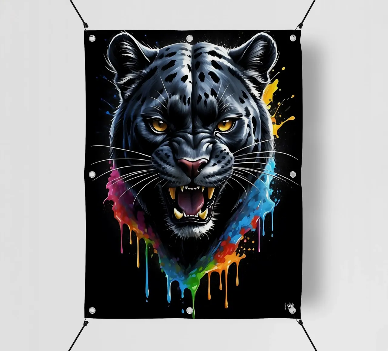 Pantera Nera colorata telo in pvc da LM2KONE