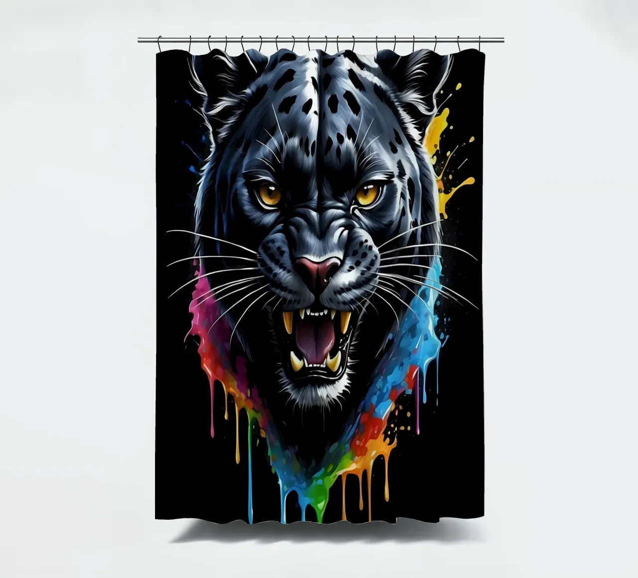 Pantera Nera colorata tenda da doccia da LM2KONE