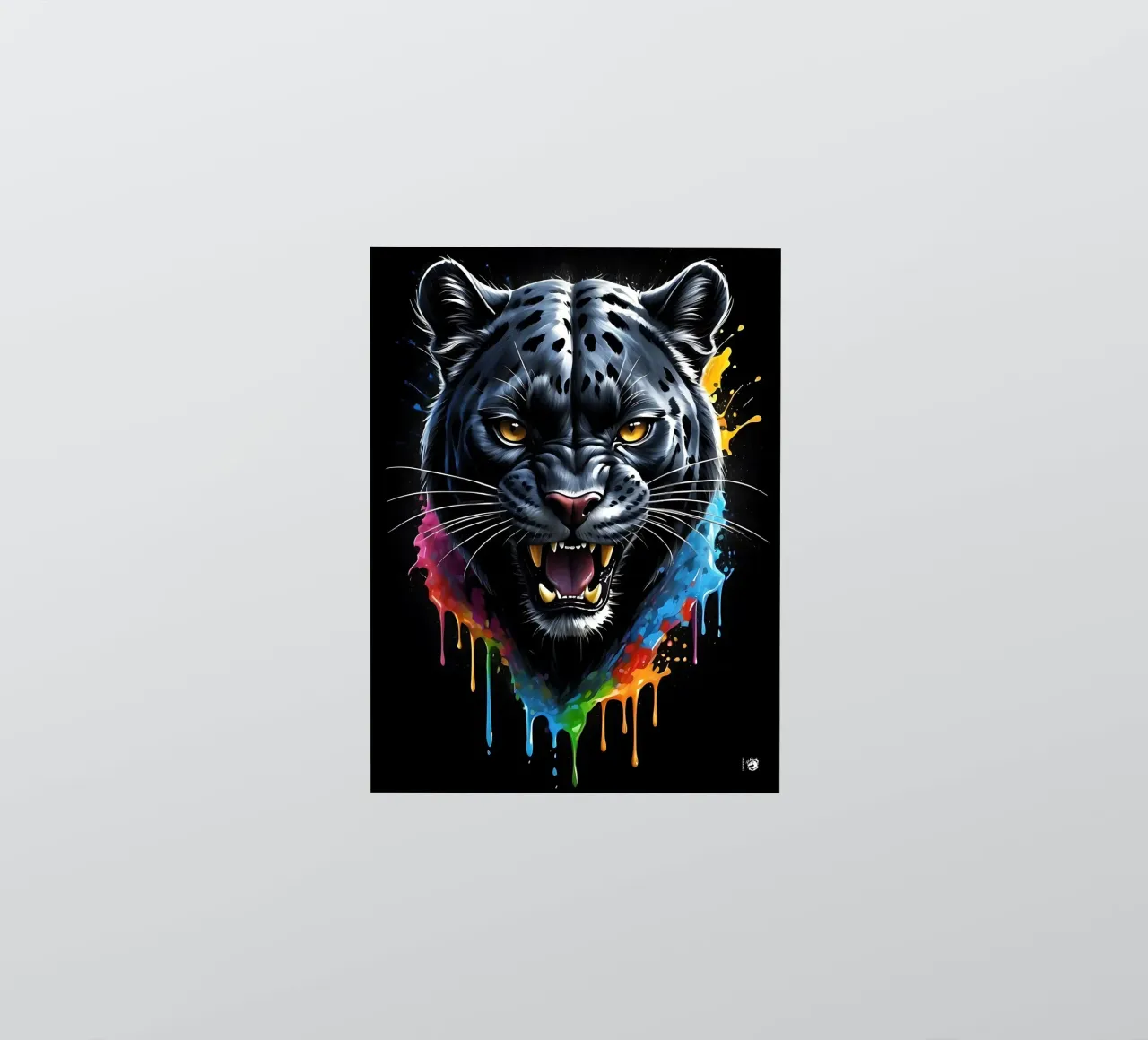 Zwarte Panter Kleurrijk sticker van LM2KONE
