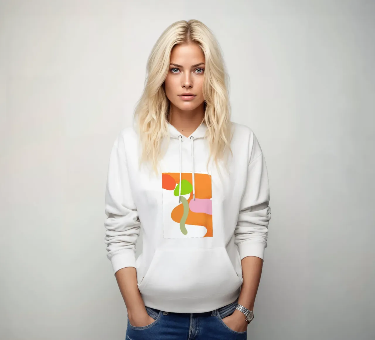 Bold and abstract shapes felpa con cappuccio da LisaArtes