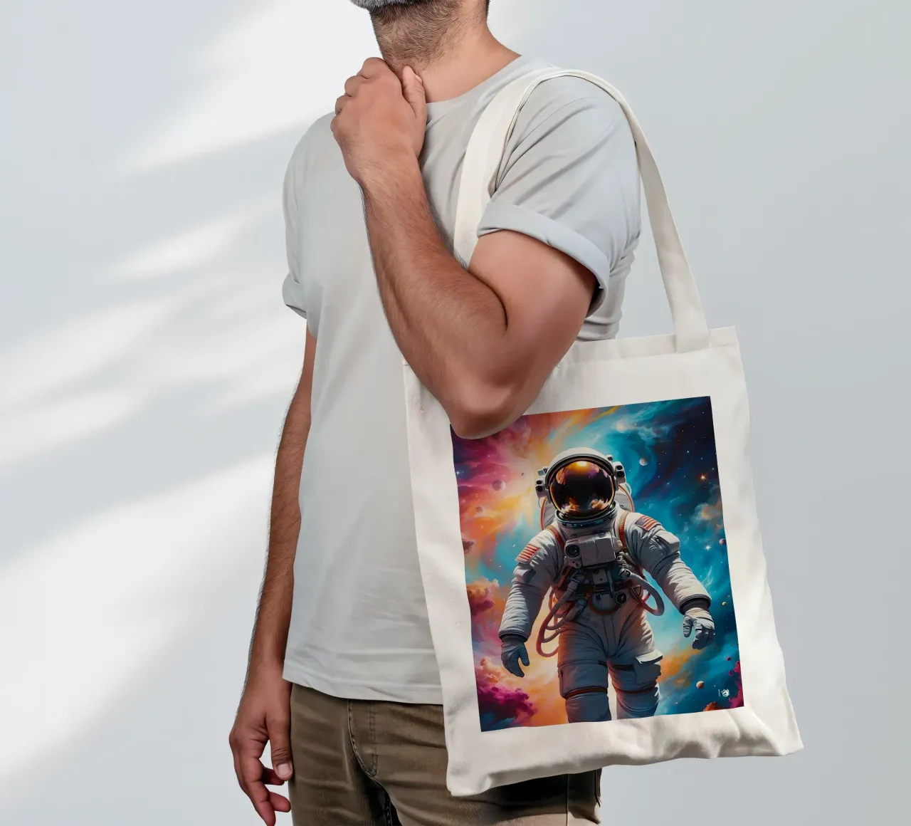 Space Astronaut Nebula tote bag by LM2KONE