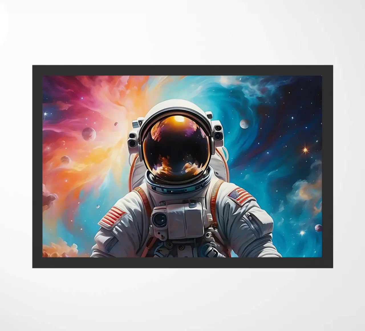 Space Astronaut Nebula doormat by LM2KONE