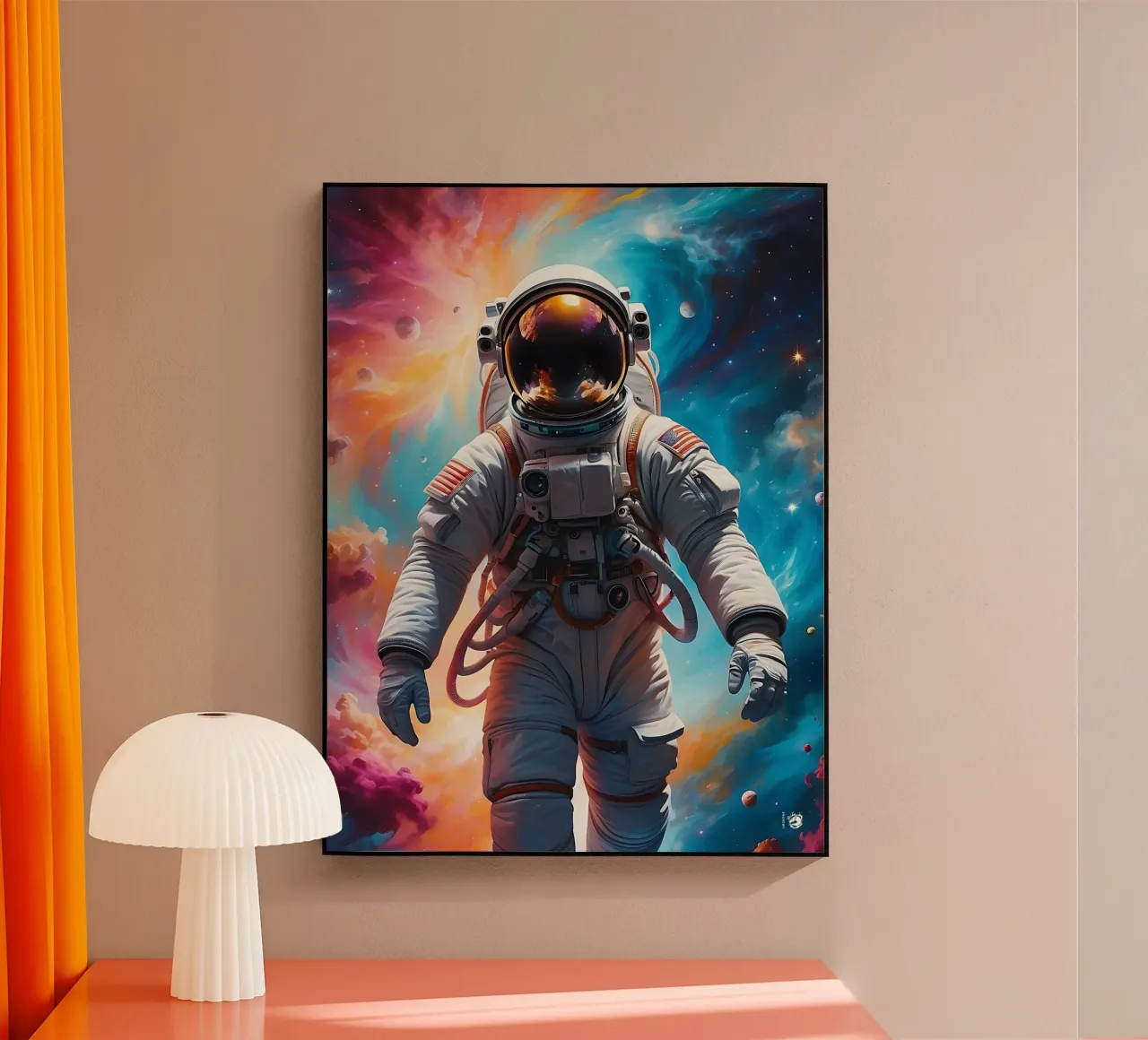 Nébuleuse de l'espace et des astronautes plexiglas de LM2KONE
