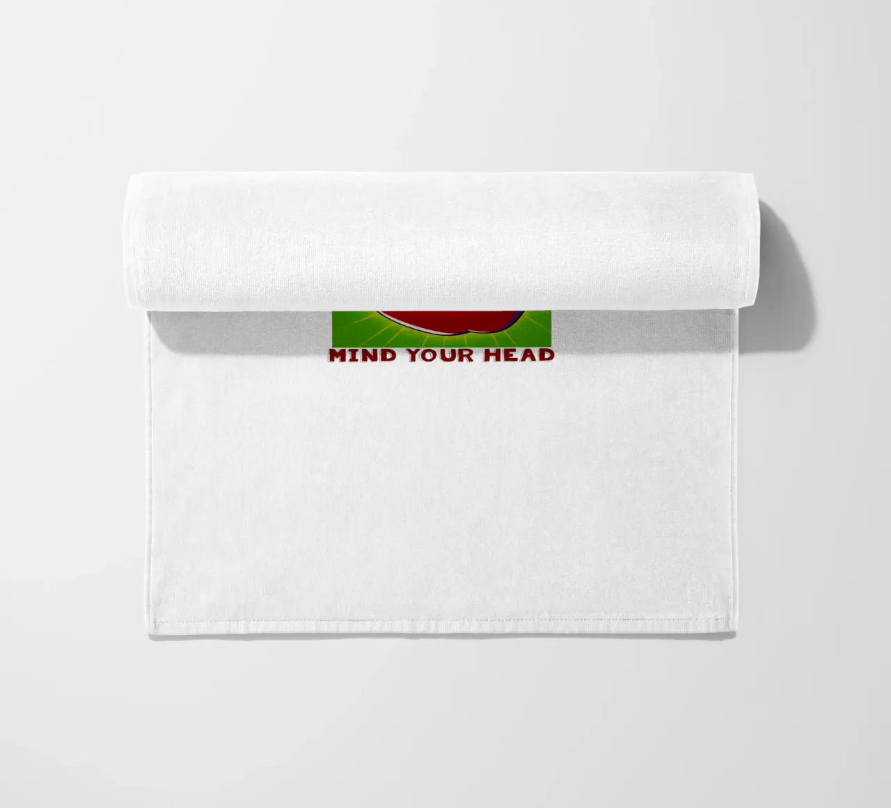 Funny Apple Cartoon Science Physics and Gravity Design beach towel by sillyindustries