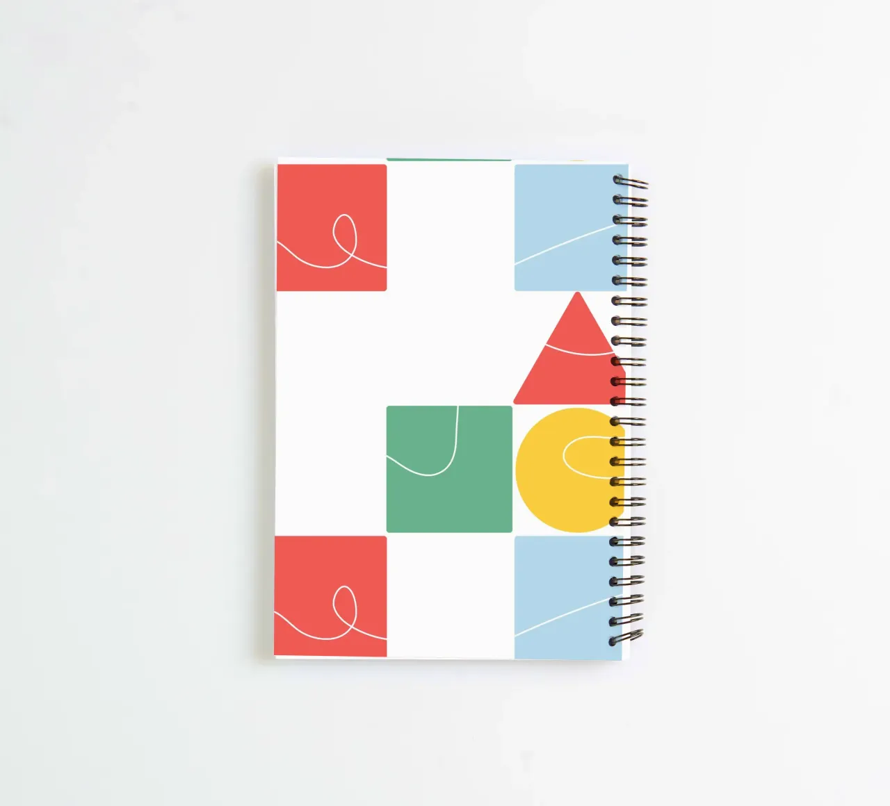 Abstract geometric spiral notebook by LisaArtes