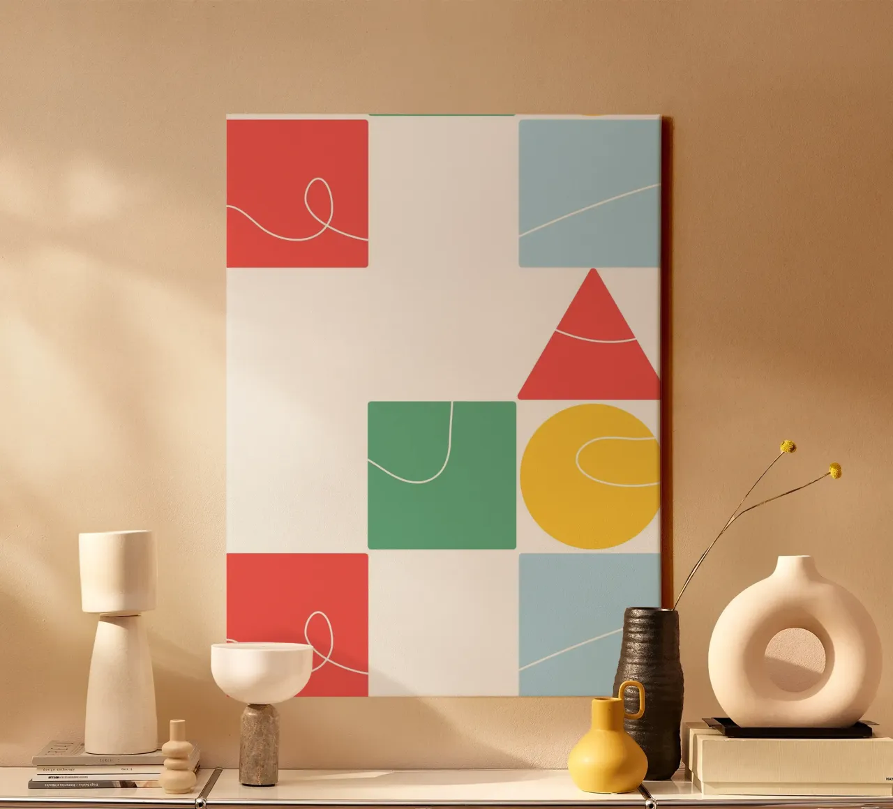 Abstract geometric lienzo de LisaArtes