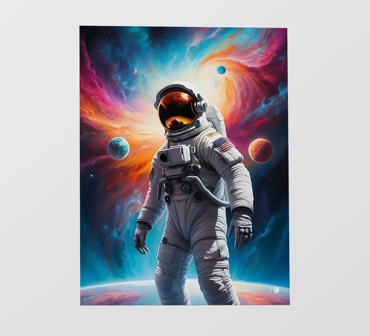 Nebula Space astronaut pellicola backlit da LM2KONE