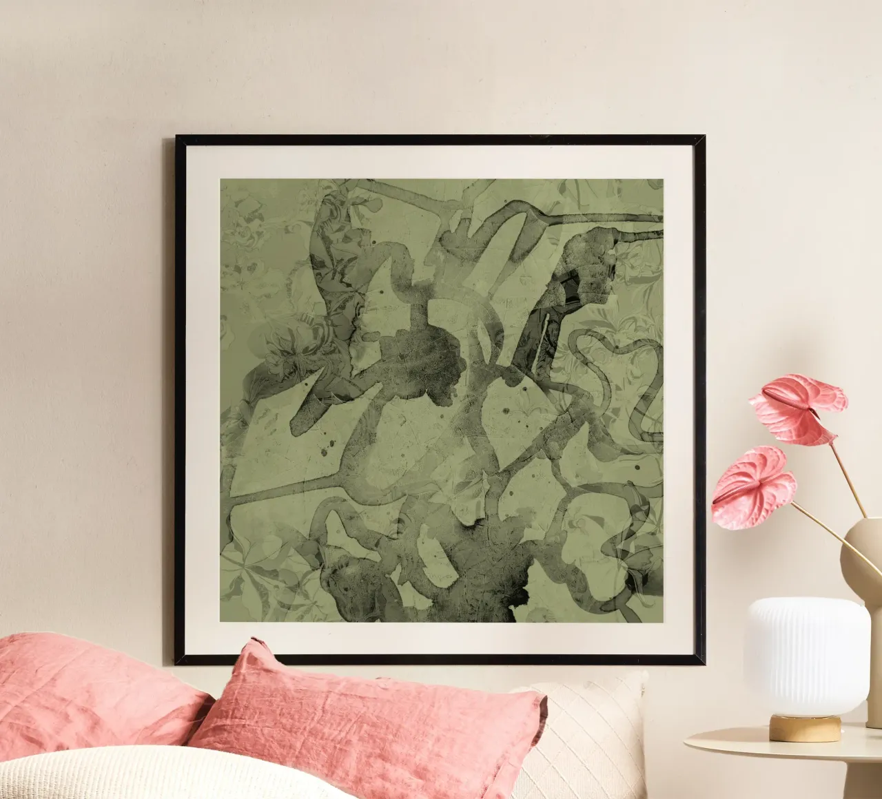 giallo silu poster con telaio in legno da Giulio Iurissevich