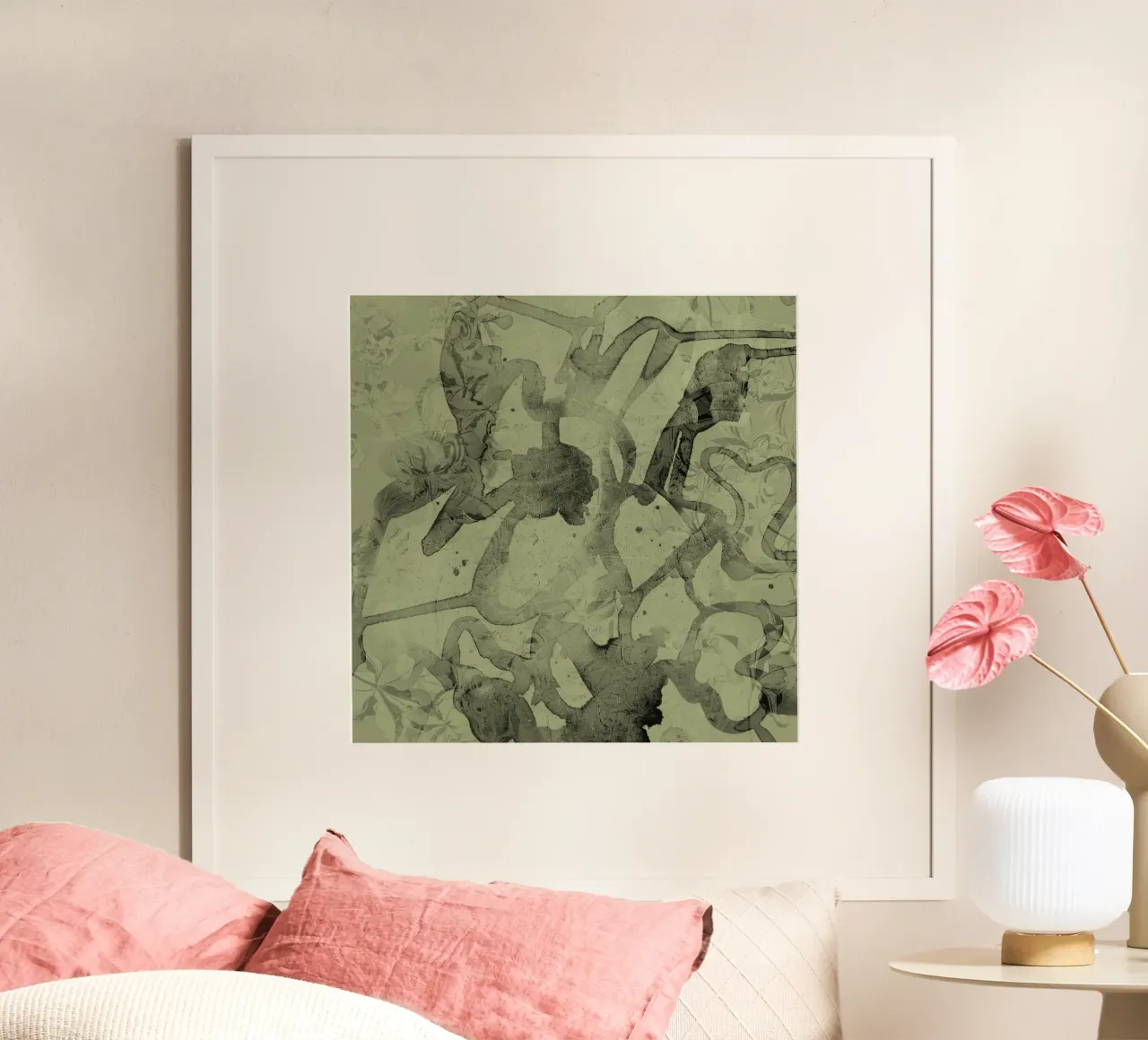 giallo silu poster con telaio in legno da Giulio Iurissevich