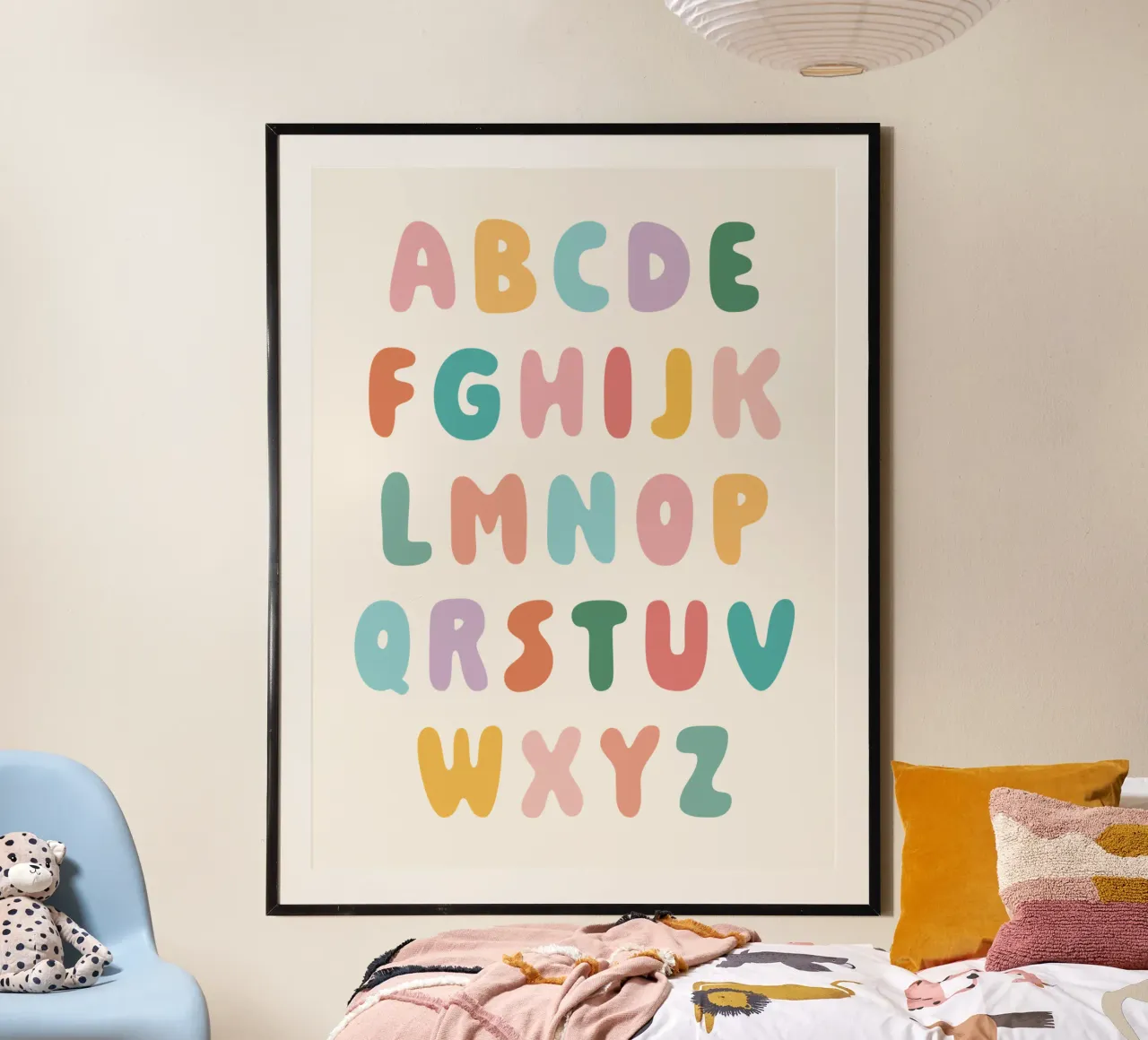 ABC poster met aluminium frame van we line studio - art