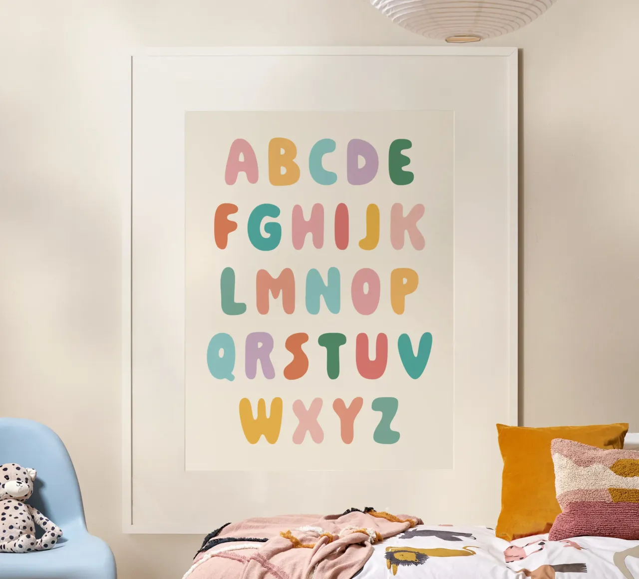 ABC poster met aluminium frame van we line studio - art