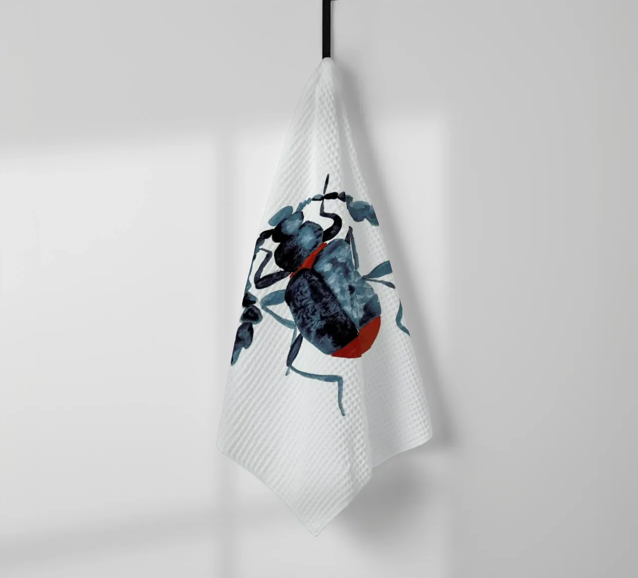 Blue Beetle tea towel by Nathys_illustration