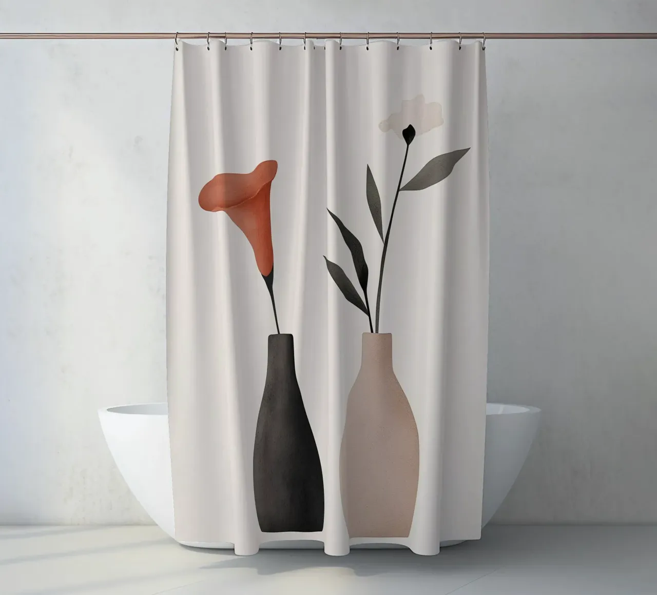 Semplice bellezza delle piante tenda da doccia da Carinaprint