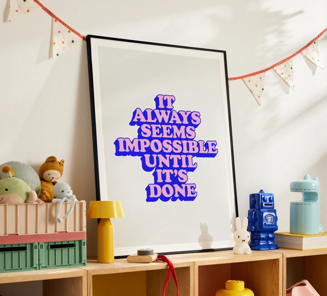 It Always Seems Impossible Until Its Done Typography hahnemühle by THE MOTIVATED TYPE