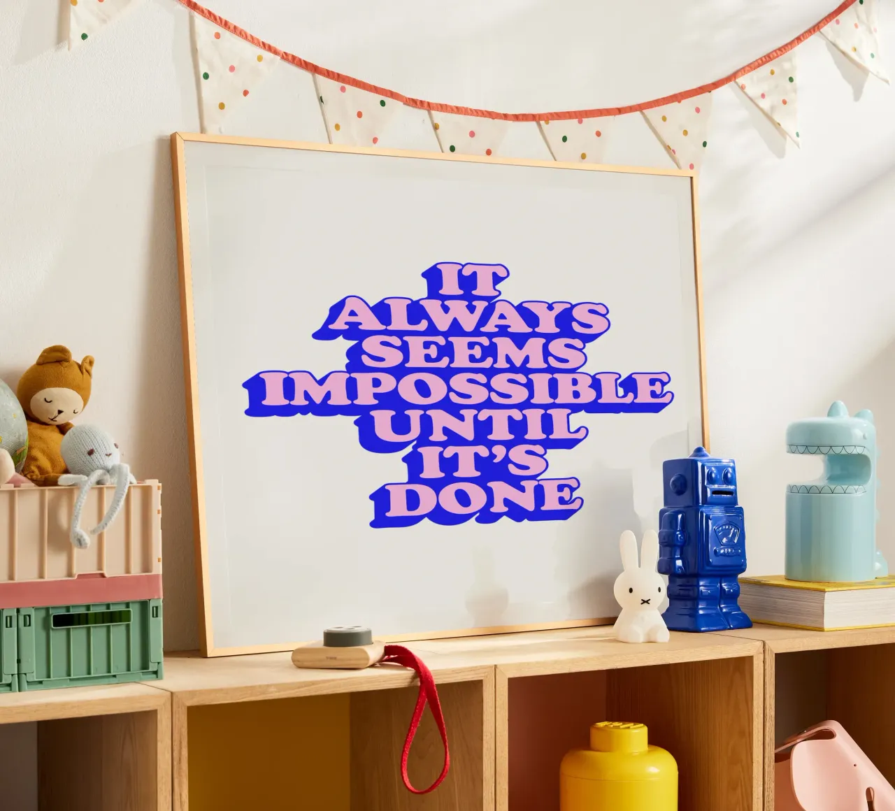It Always Seems Impossible Until Its Done Typography hahnemühle by THE MOTIVATED TYPE