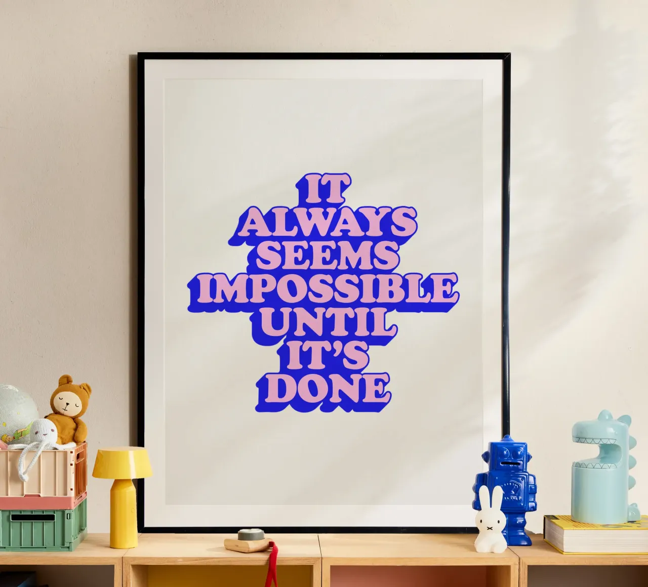 Cela semble toujours impossible jusqu'à ce que ce soit fait Typographie hahnemühle de THE MOTIVATED TYPE