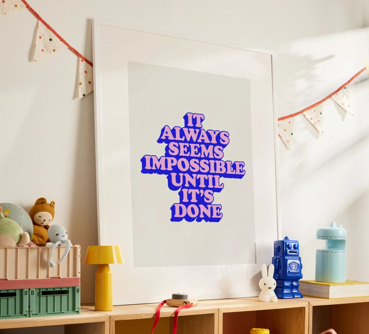 It Always Seems Impossible Until Its Done Typography hahnemühle by THE MOTIVATED TYPE