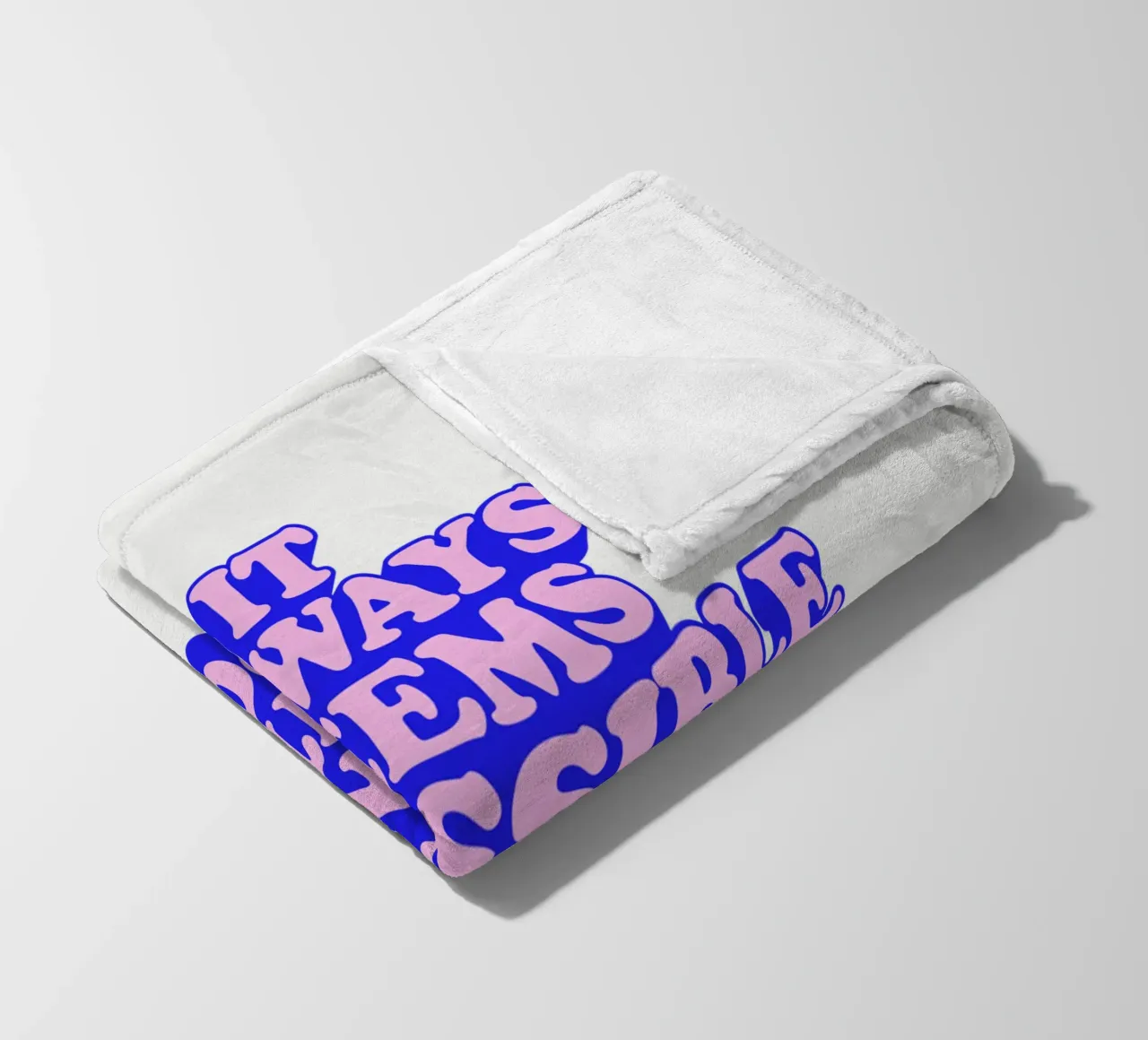 It Always Seems Impossible Until Its Done Typography fleece blanket by THE MOTIVATED TYPE
