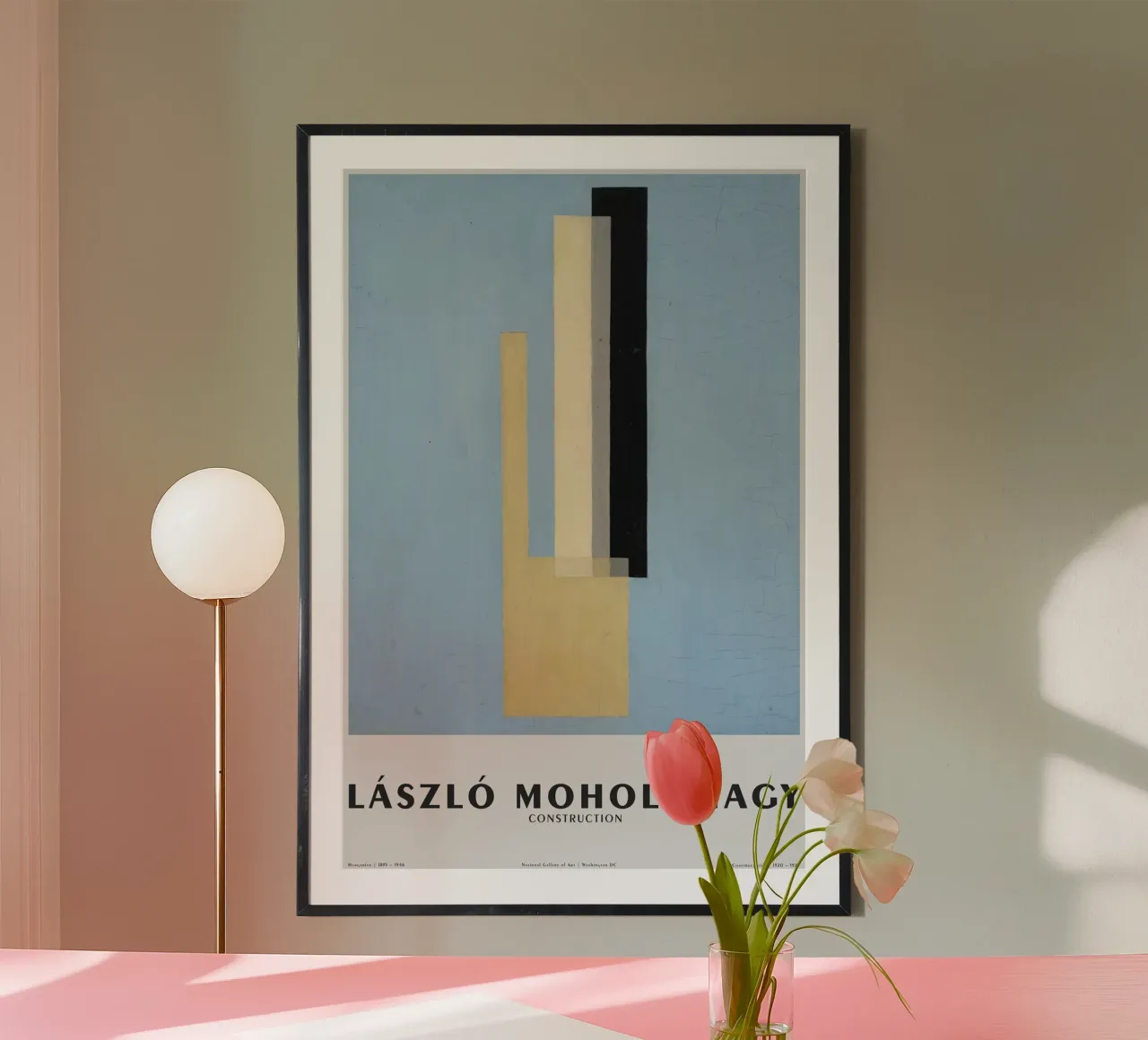 Laszlo Nagy Maholy - Construcción 02 poster con marco de plástico de Old Masters