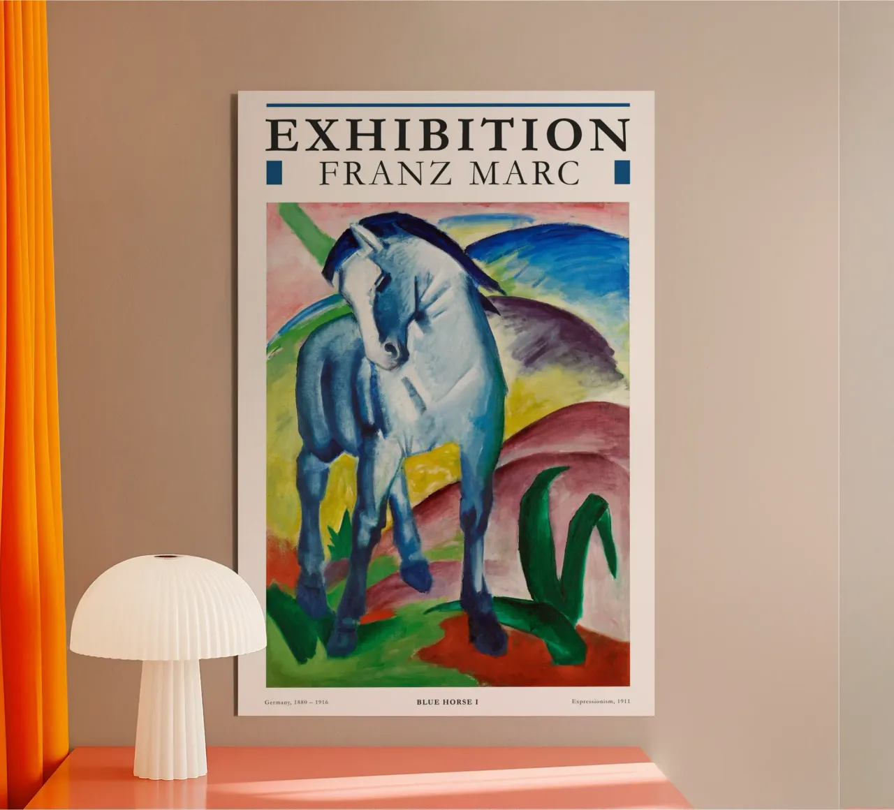 Franz Marc - Cavallo blu I alluminio dibond da Old Masters