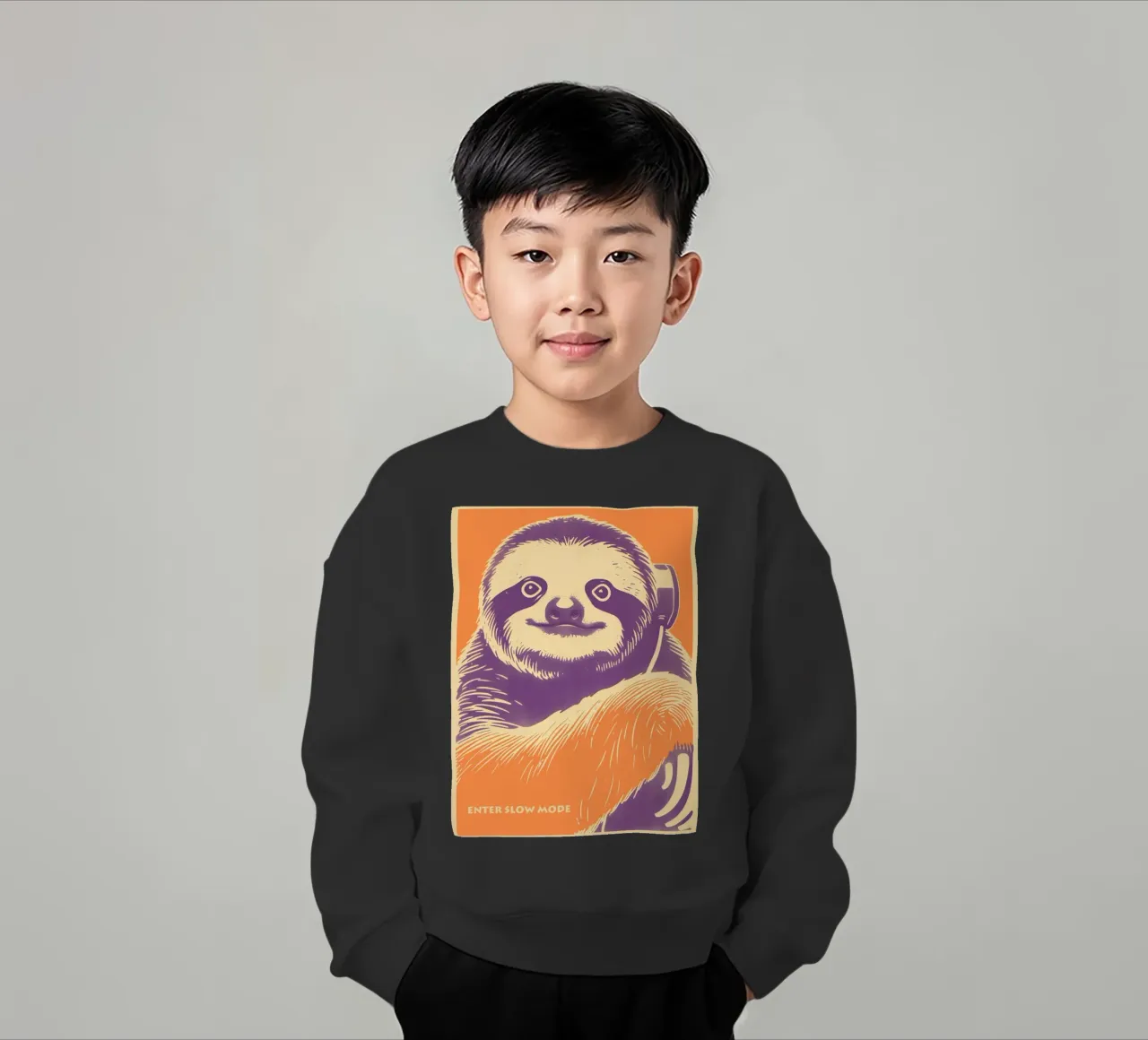 Enter Slow Mode | Learn from Sloth Kinder Sweatshirt von Autofocus