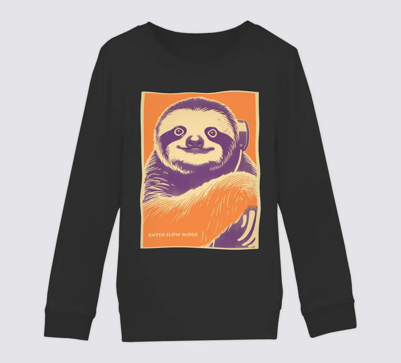 Enter Slow Mode | Learn from Sloth Kinder Sweatshirt von Autofocus
