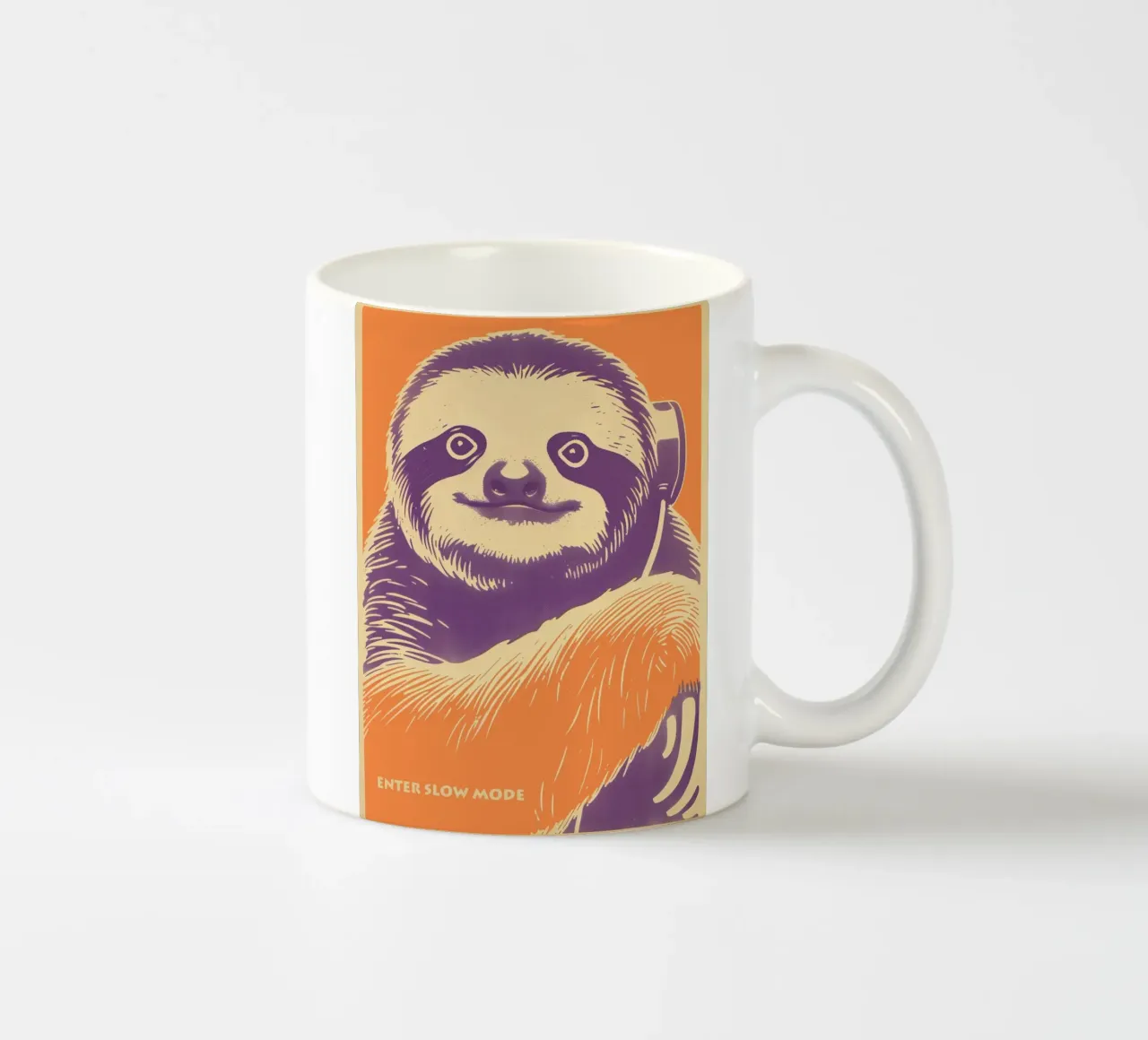 Enter Slow Mode | Learn from Sloth Keramik Tasse von Autofocus