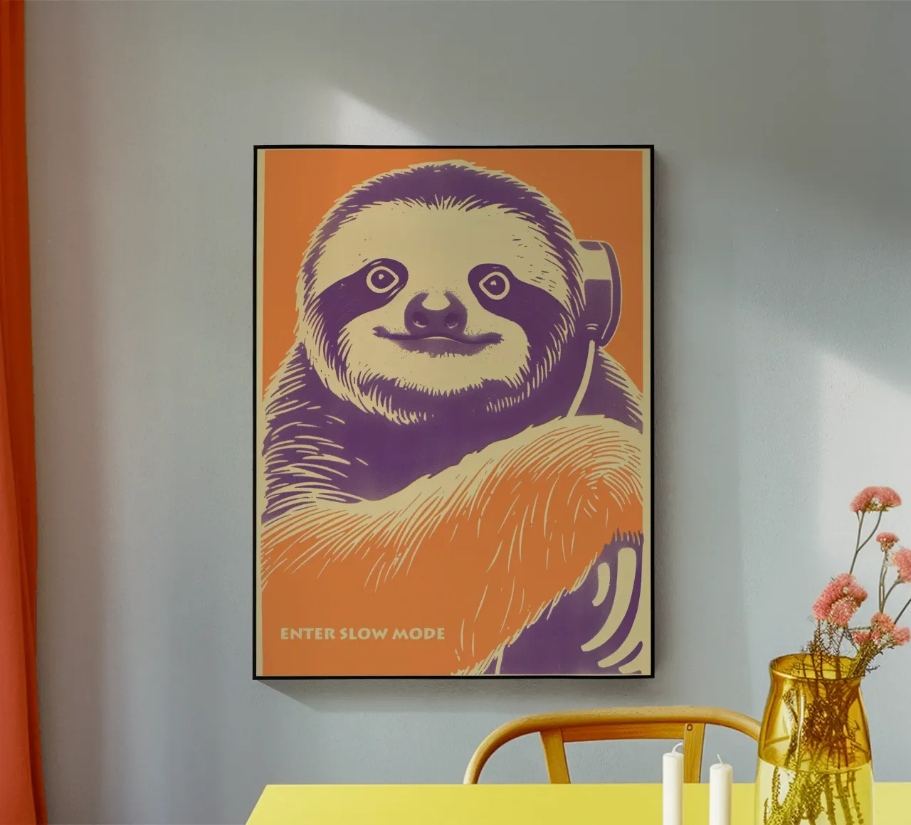 Enter Slow Mode | Learn from Sloth Acryl-Glas von Autofocus