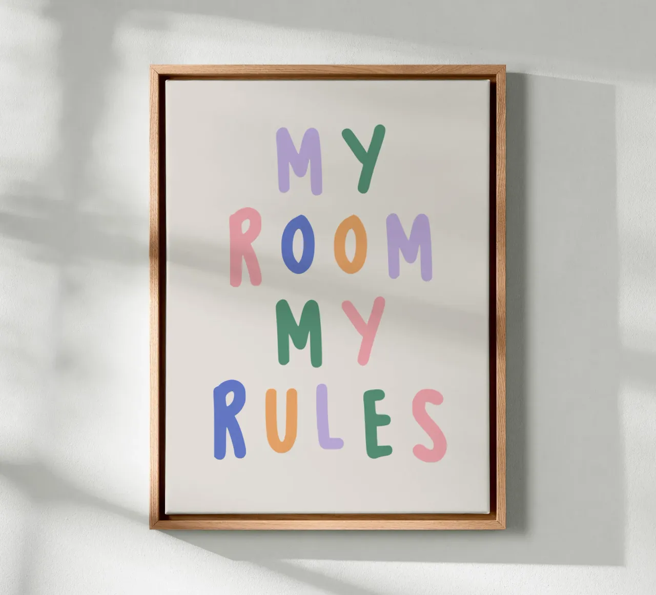 My room my rules tela con Cornice a cassetta da we line studio - art