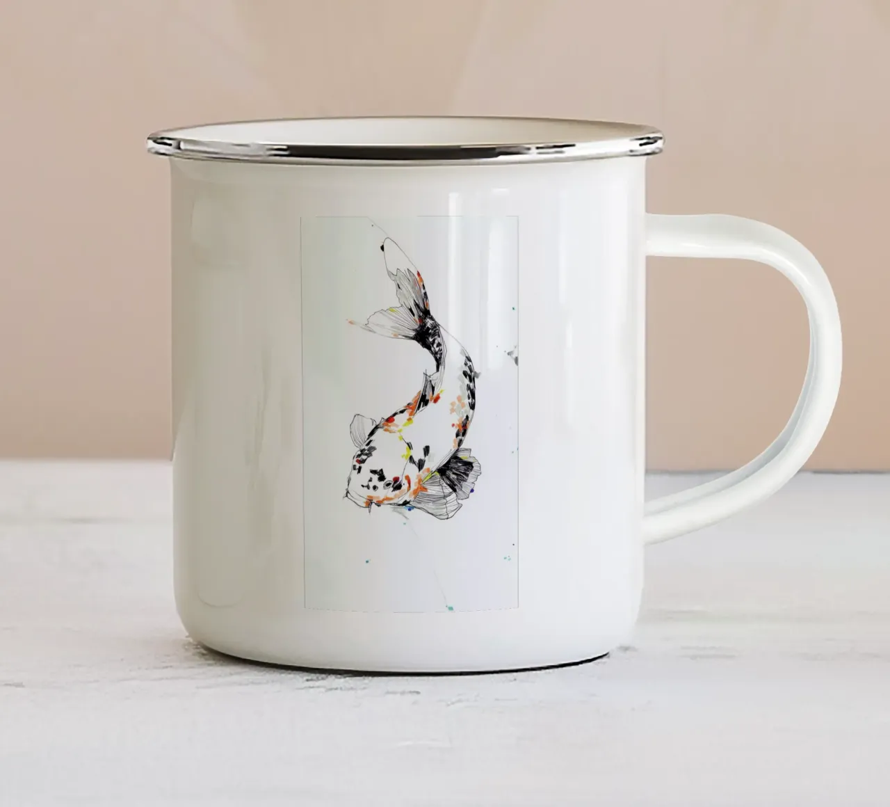 Koi tazza in smalto da Mala Alani