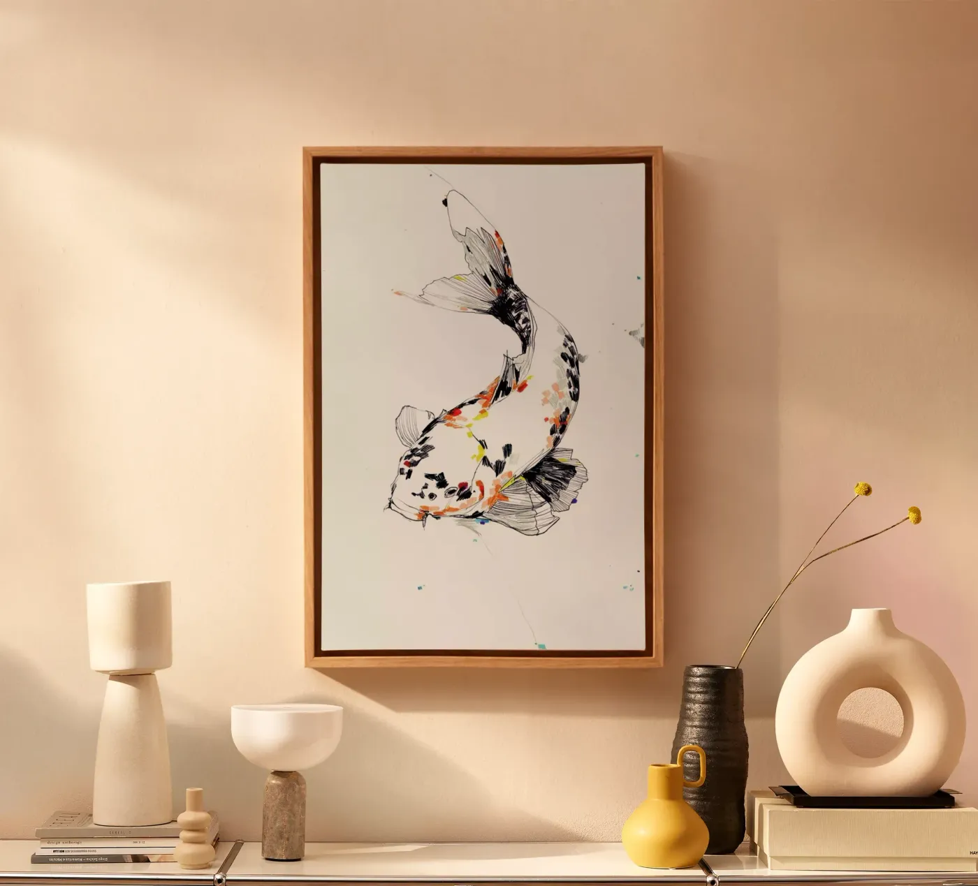 Koi canvas van Mala Alani