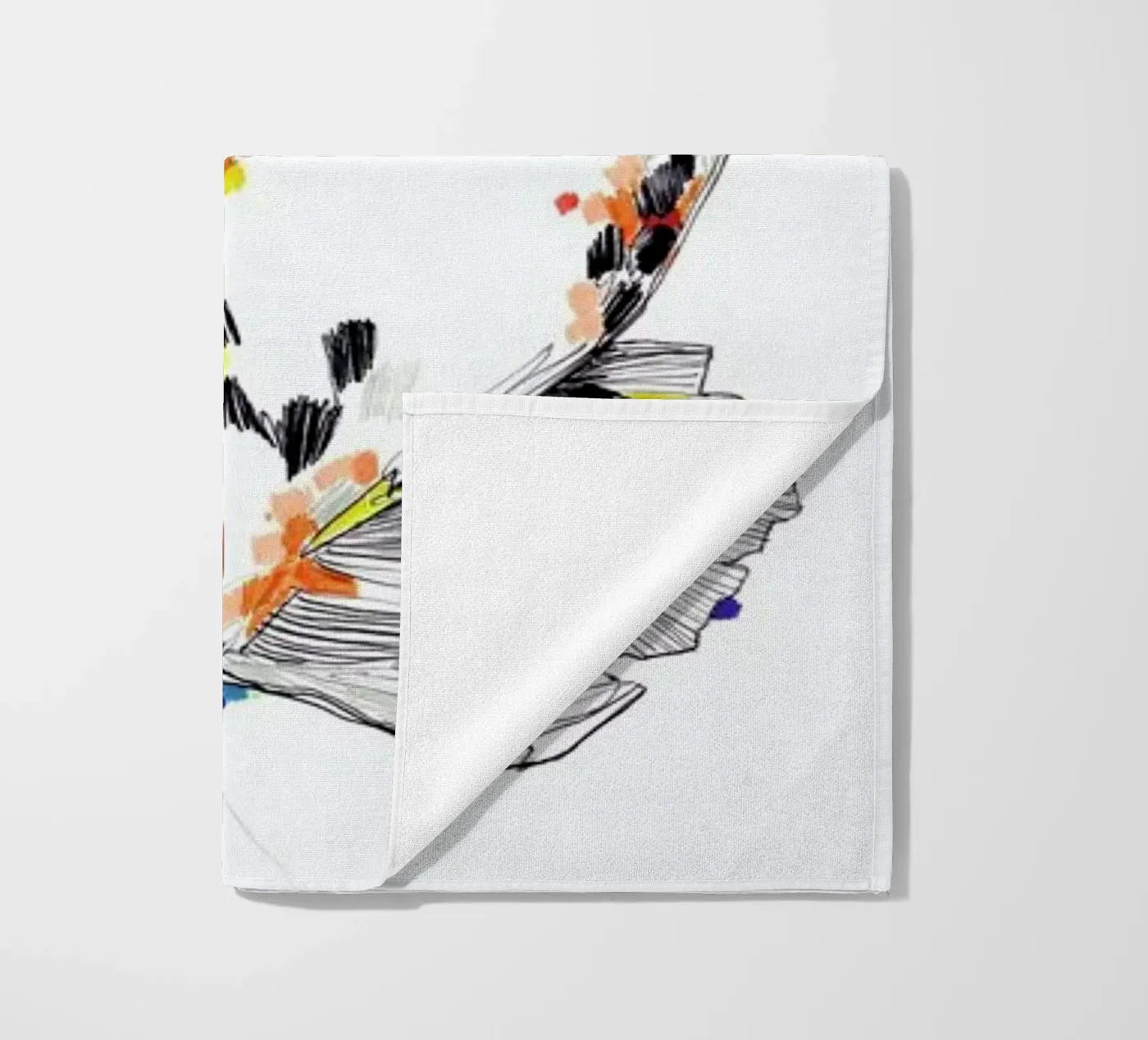 Koi beach towel by Mala Alani