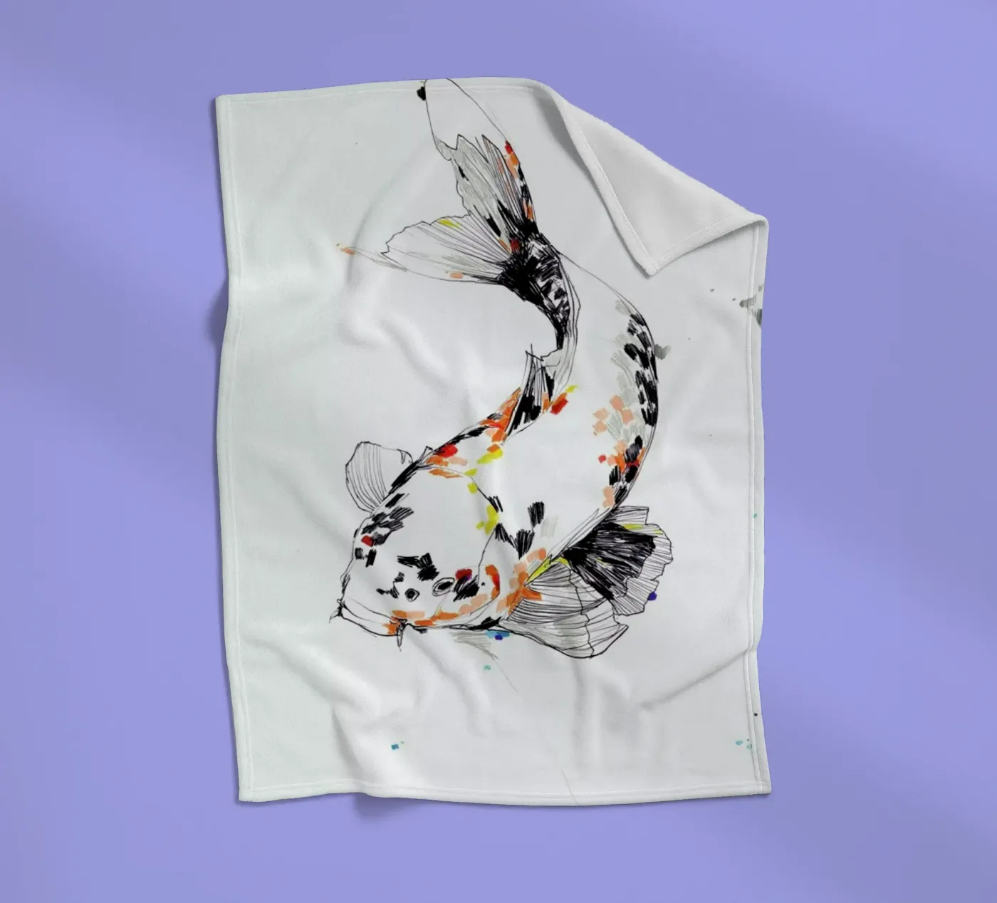Koi Fleecedecke von Mala Alani