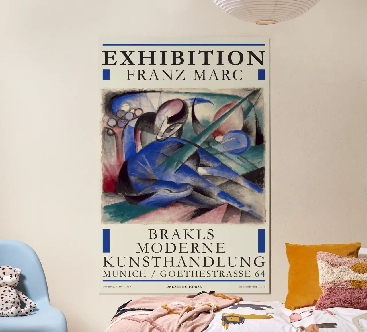 Franz Marc - Cavallo sognante poster da Old Masters