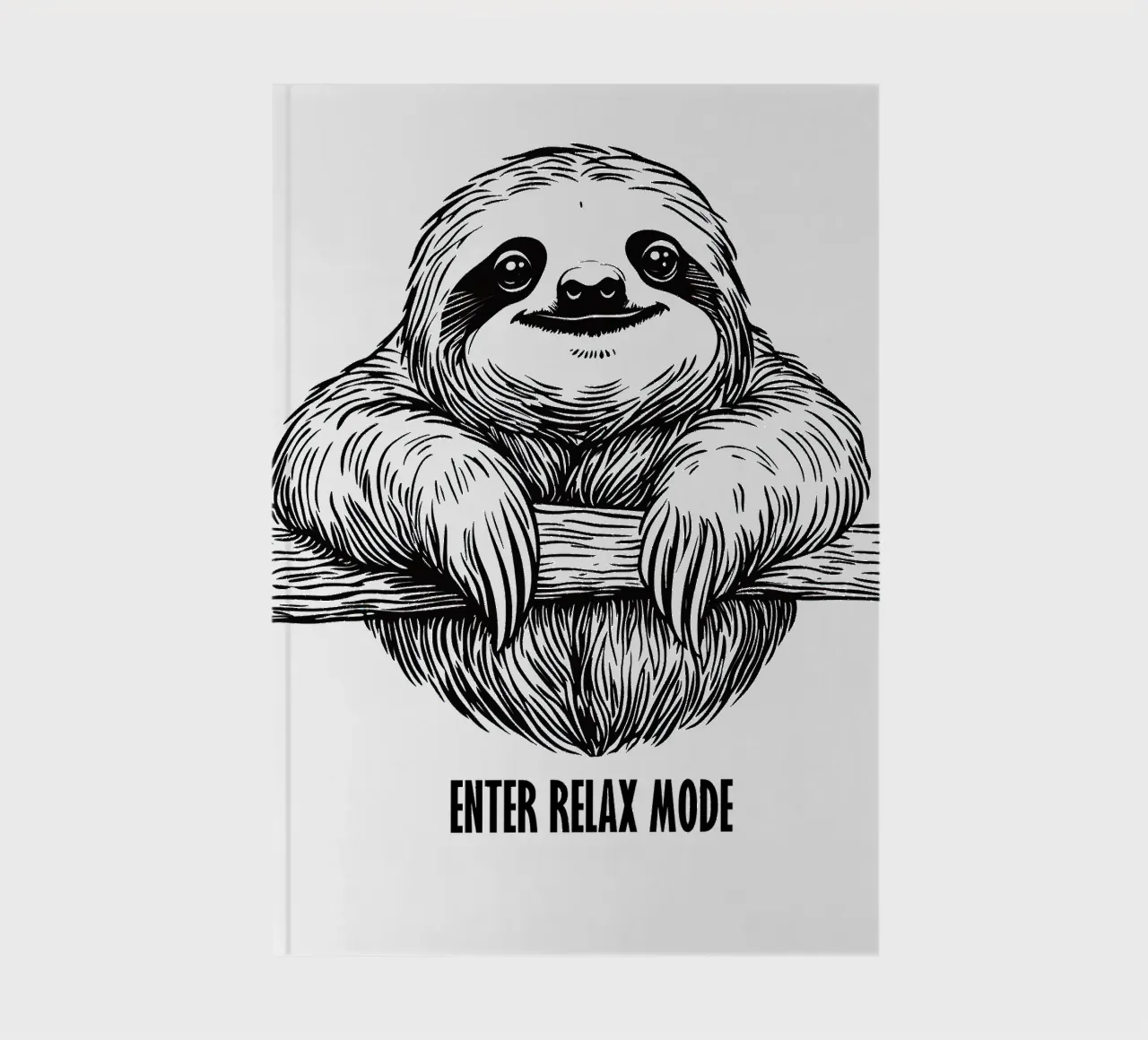 Motivatiemotief voor de luiaard notitieboek van Autofocus