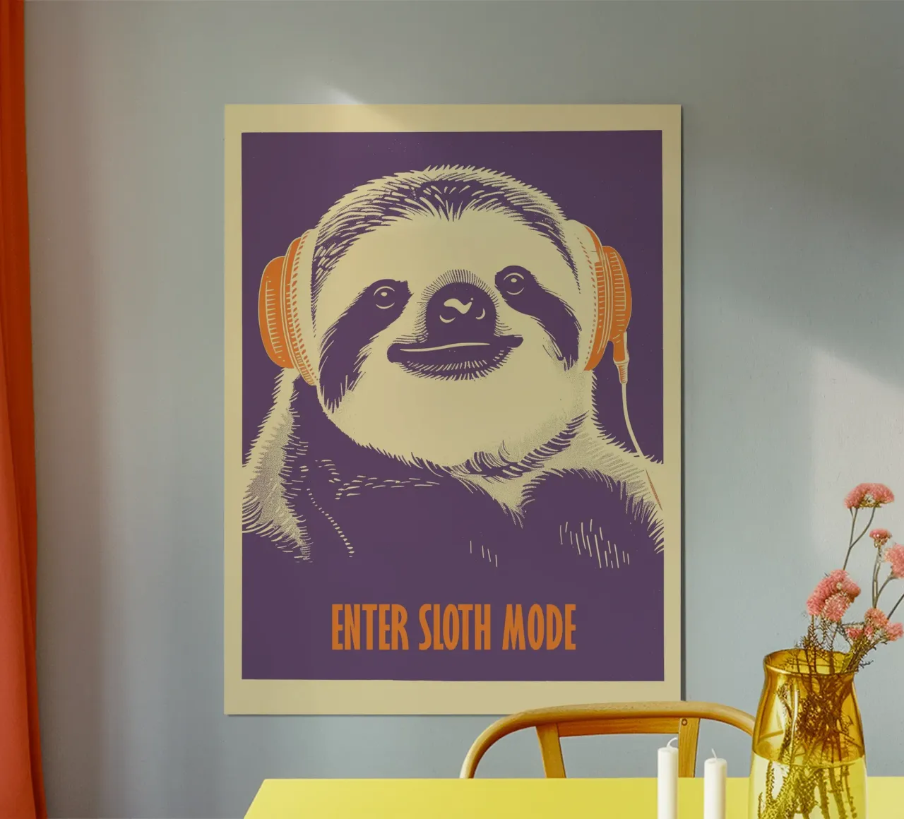 Entrare in modalità bradipo | Entrare in modalità bradipo poster con telaio in plastica da Autofocus