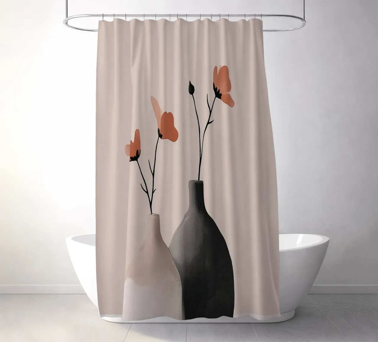 Semplice bellezza del papavero tenda da doccia da Carinaprint