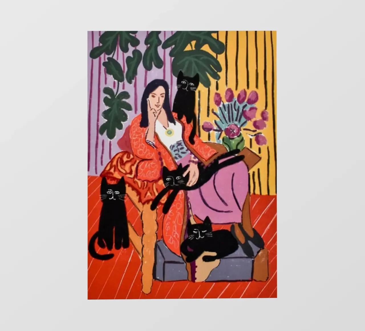 Women And Black Cat pvc cover by Perdana shop