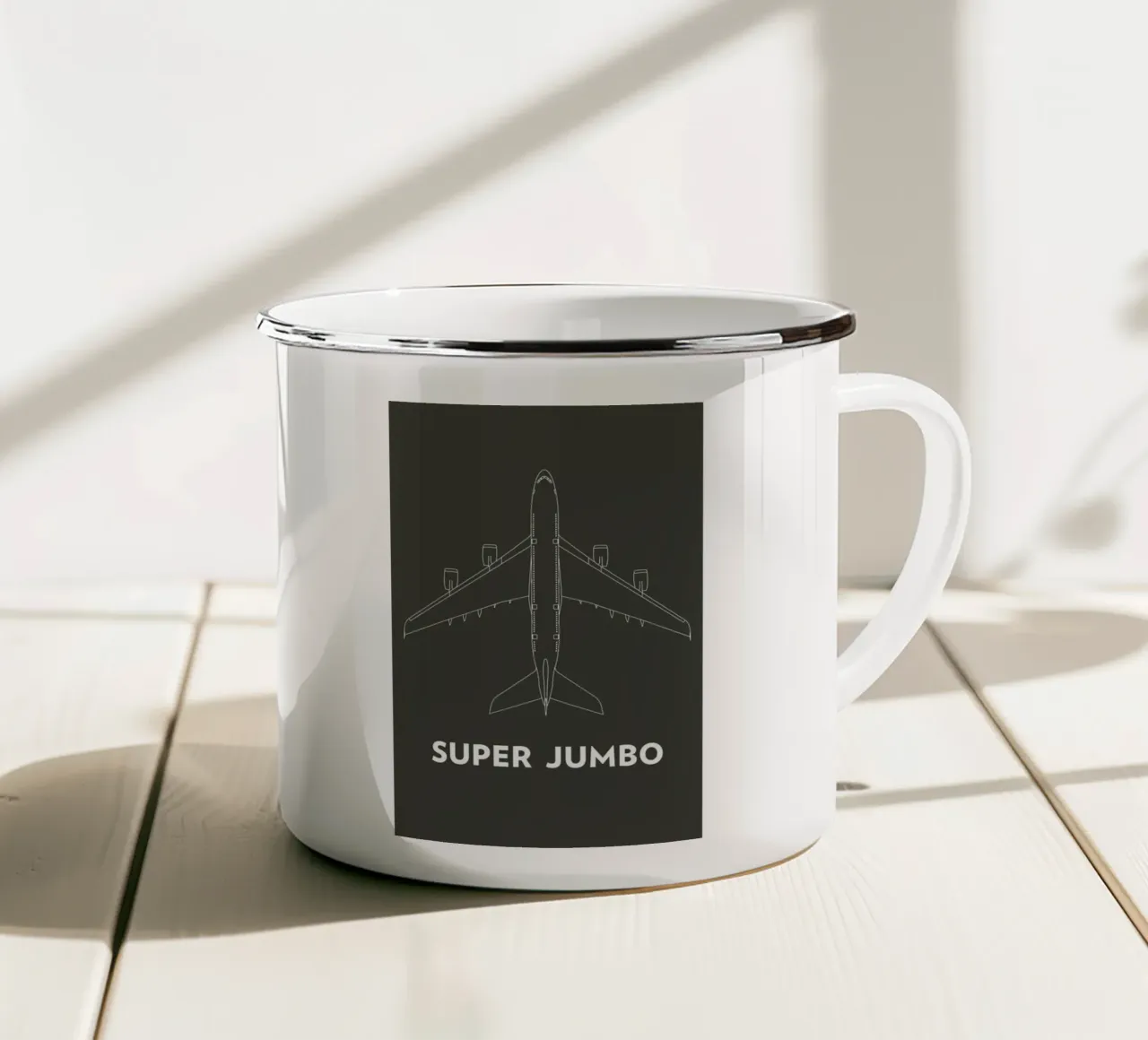 Super Jumbo Airbus A380 tazza in smalto da Marc Schulthess