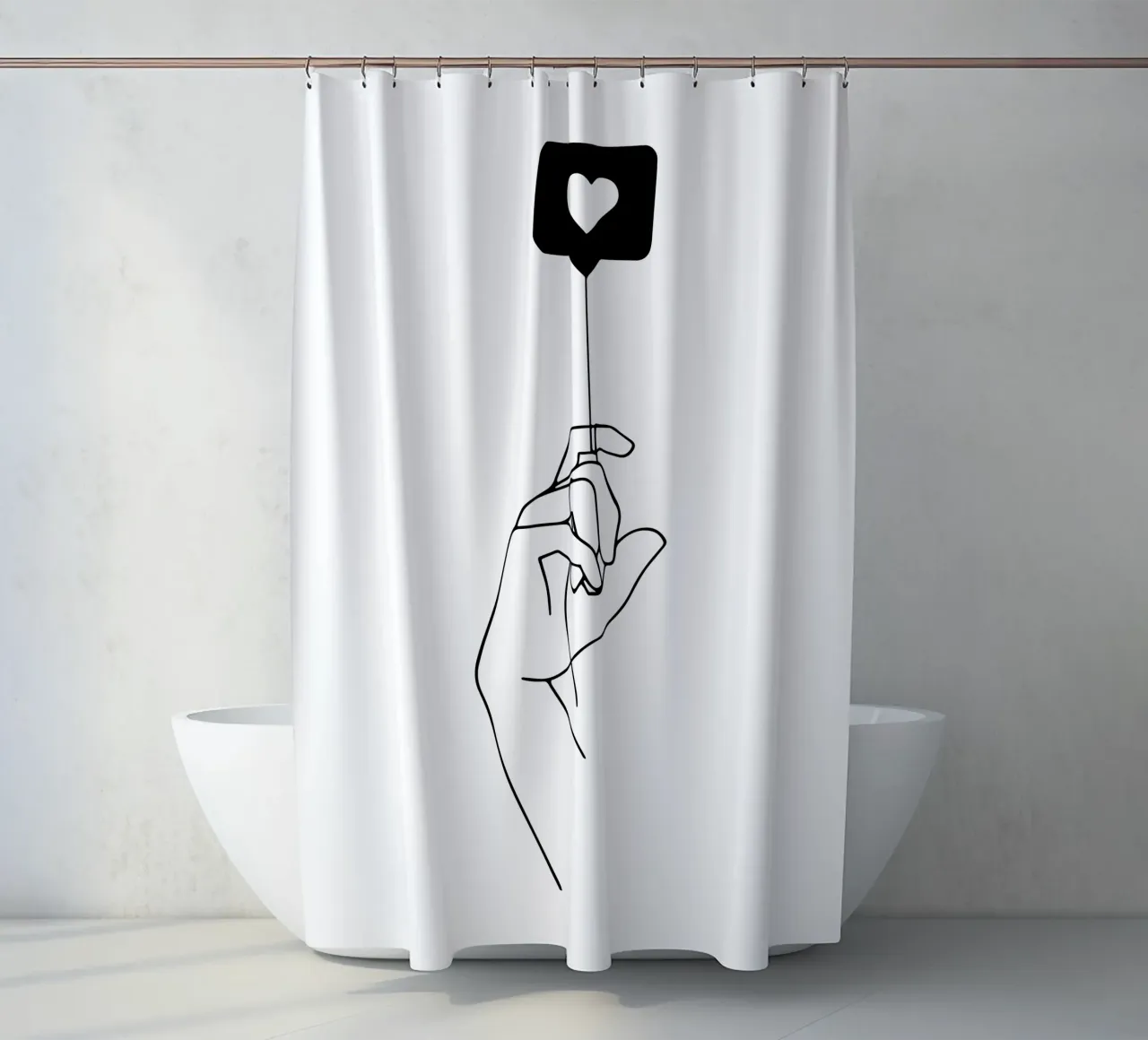 Love Is In The Air shower curtain by Ninhol