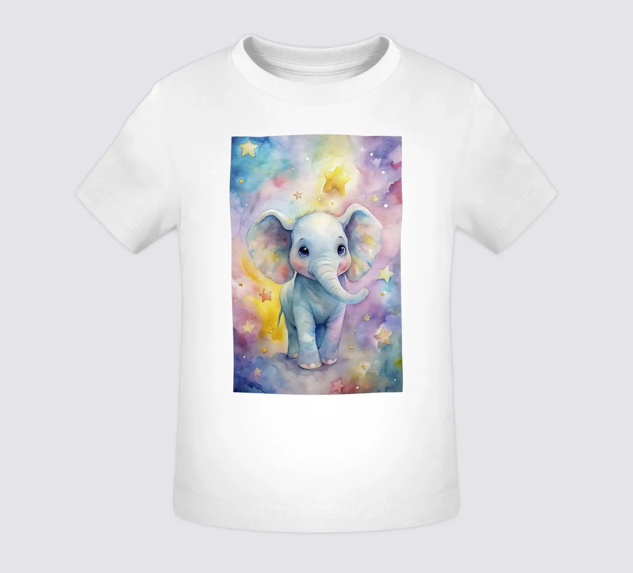 Elefante ad acquerello maglietta neonato da 🎁 ARTVI-SHOP