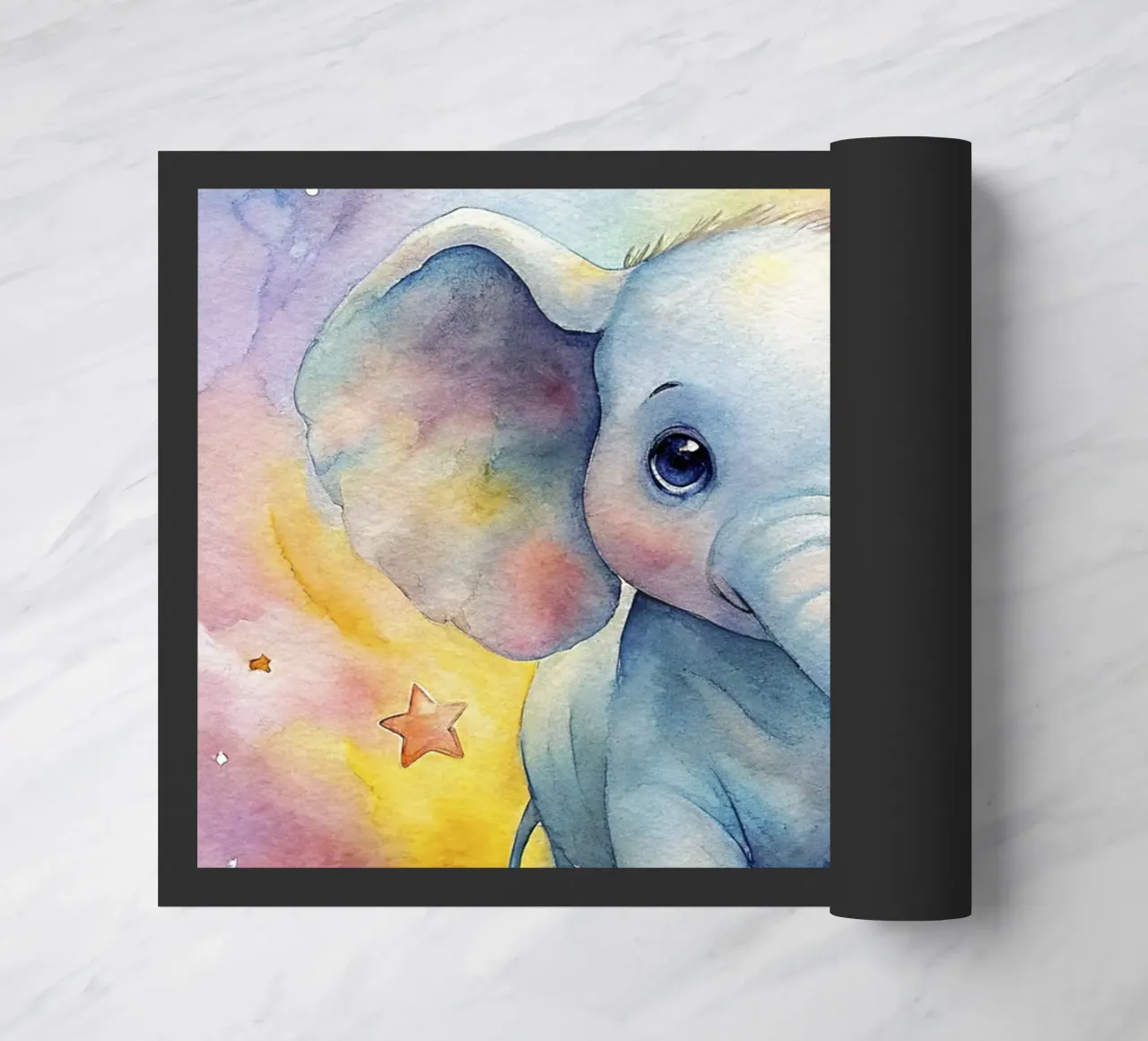 Elefante ad acquerello zerbino da 🎁 ARTVI-SHOP
