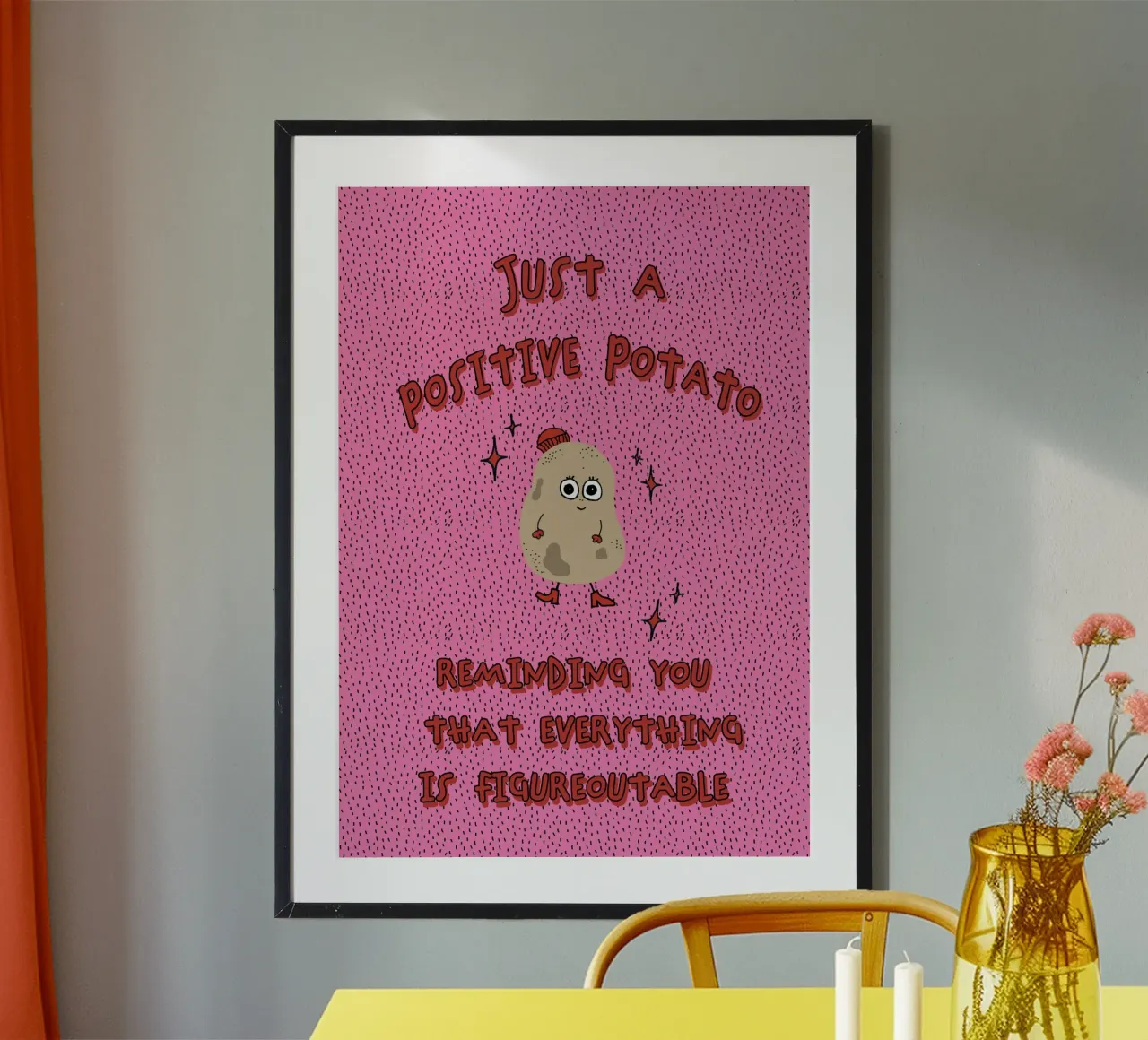 positive potato poster con telaio in plastica da thesoulhugclub
