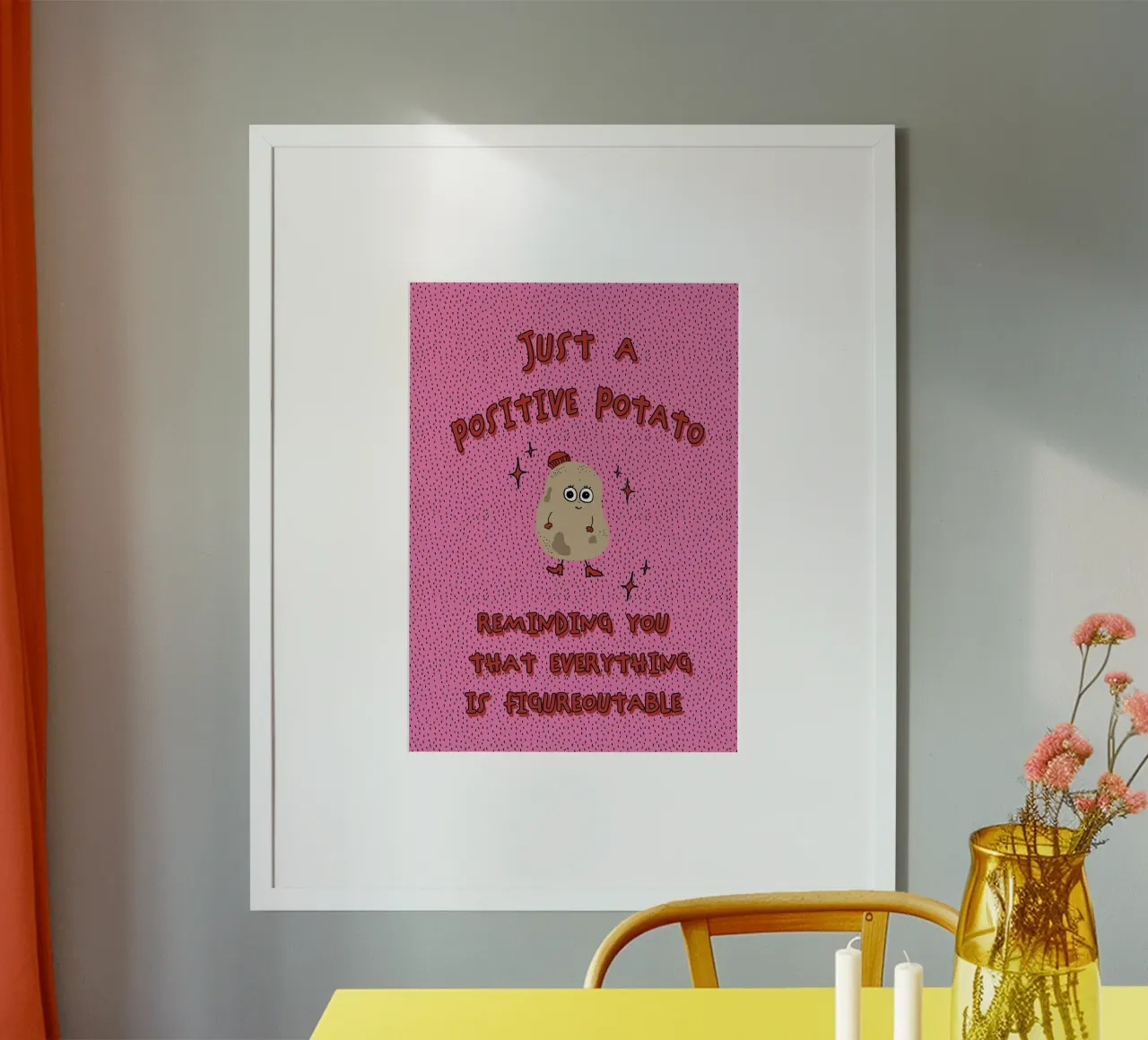 positive potato poster con telaio in plastica da thesoulhugclub