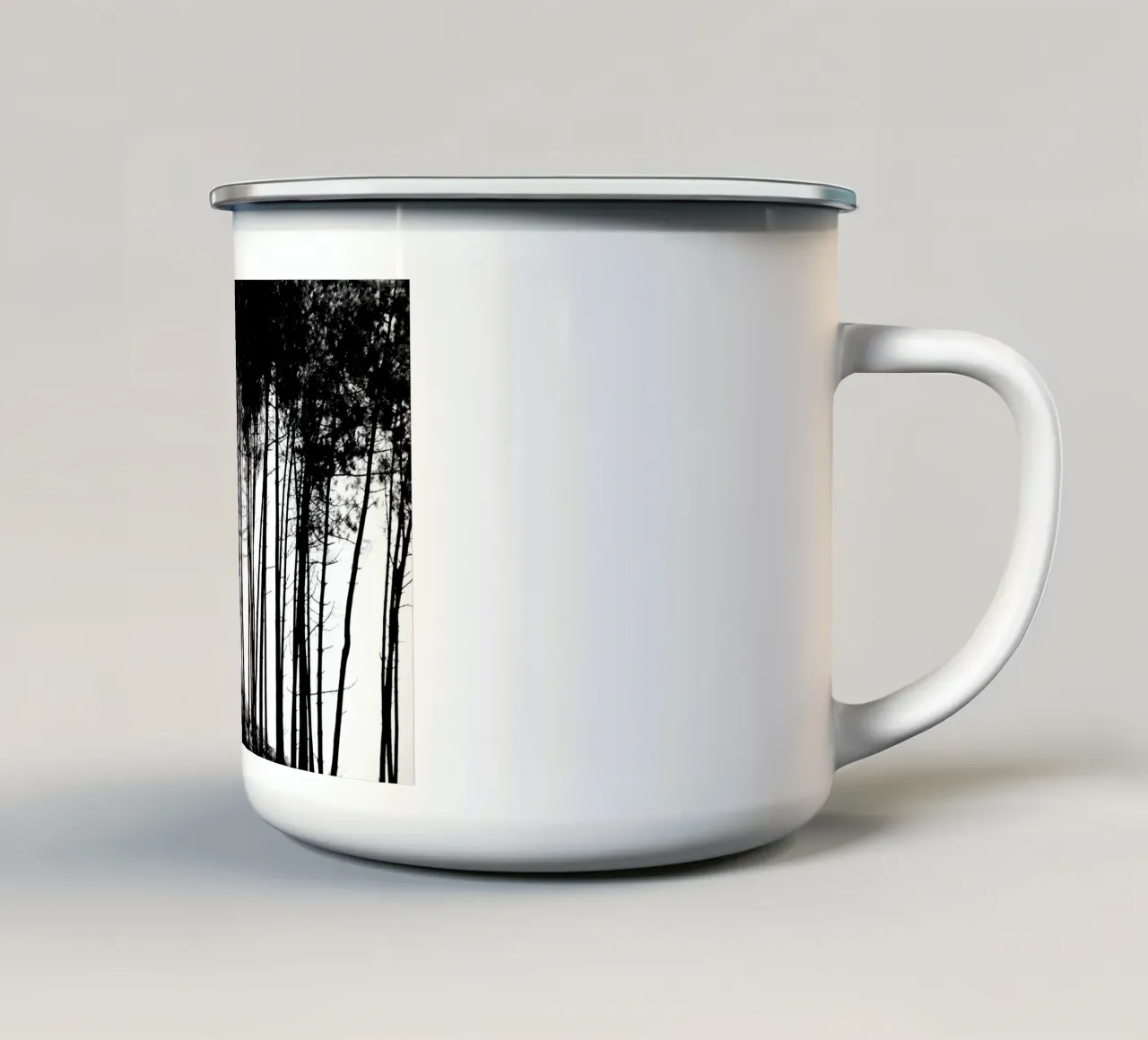 Bianco e nero tazza in smalto da Teresa André