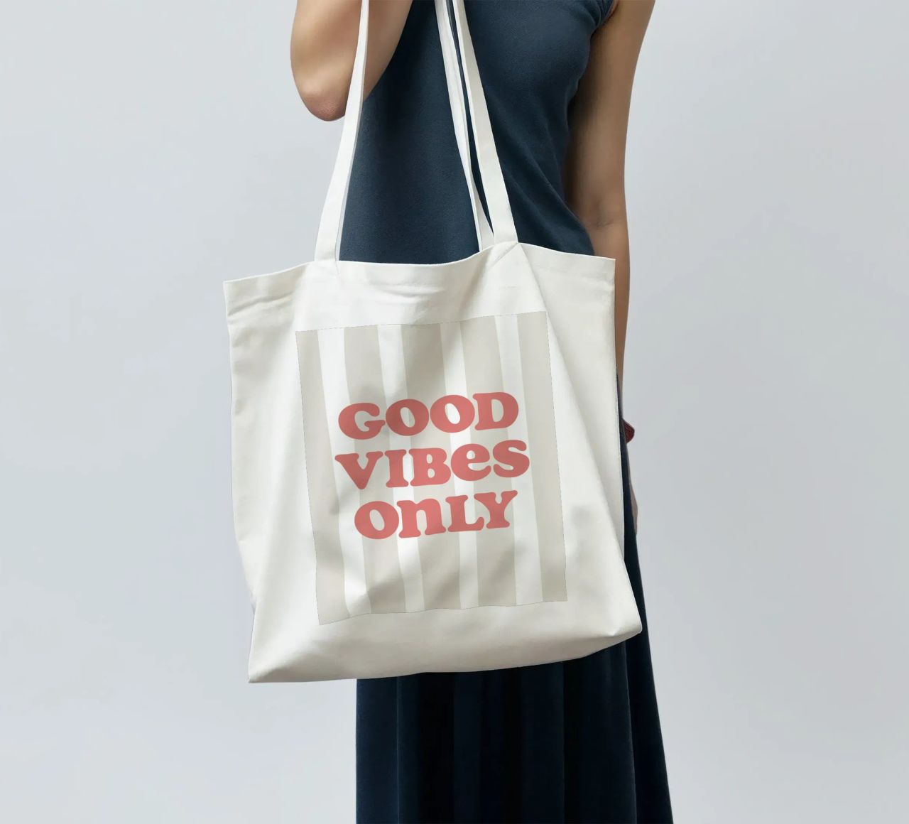 Good vibes only borsa in juta da pv art