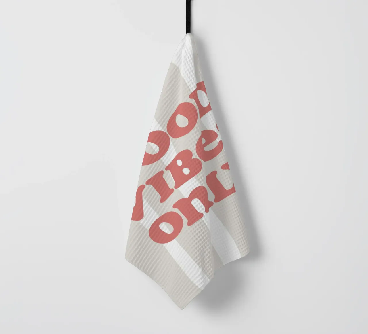 Good vibes only tea towel by we line studio - art