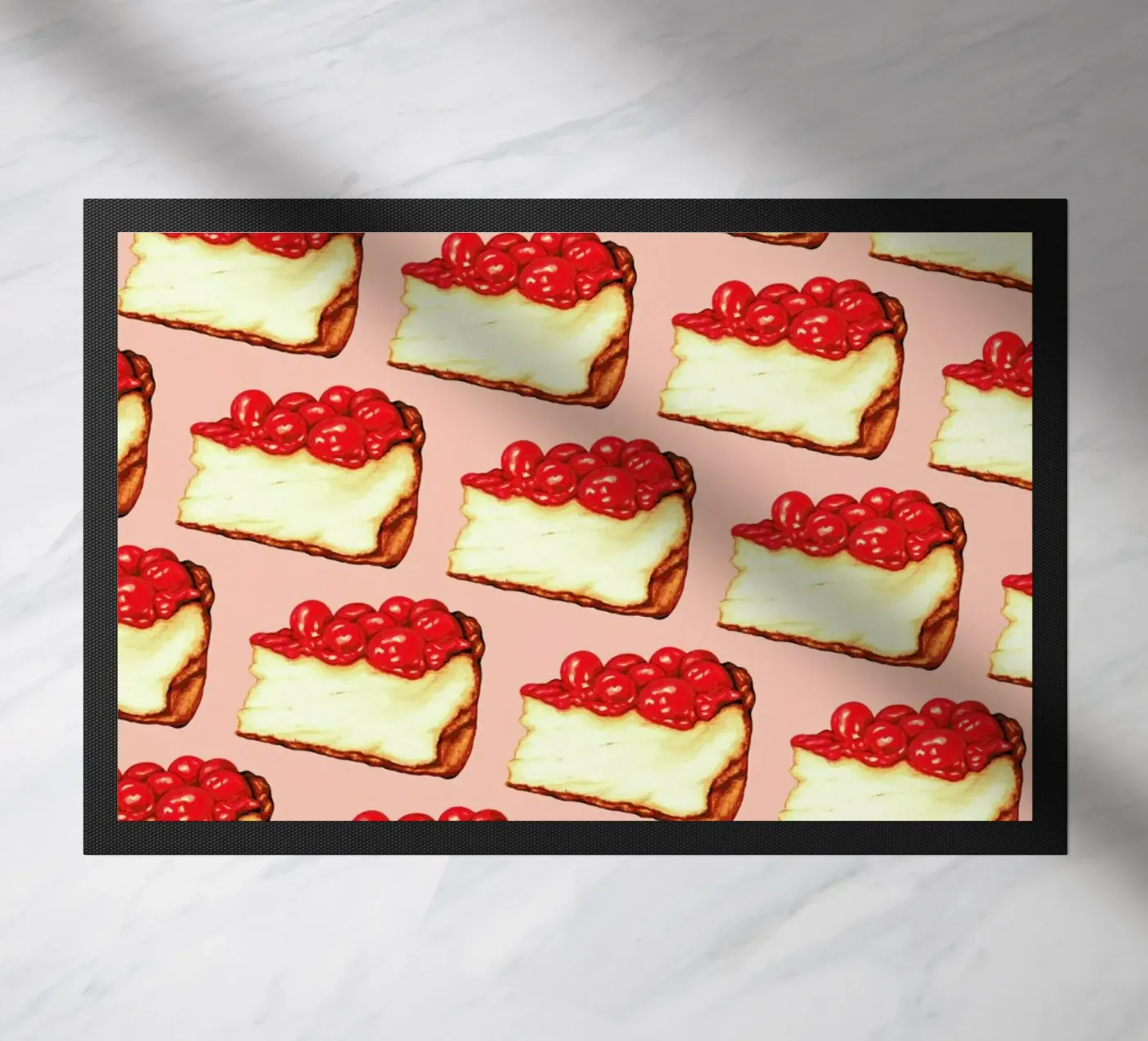 Cherry Cheesecake Pattern Pink zerbino da Kelly Gilleran